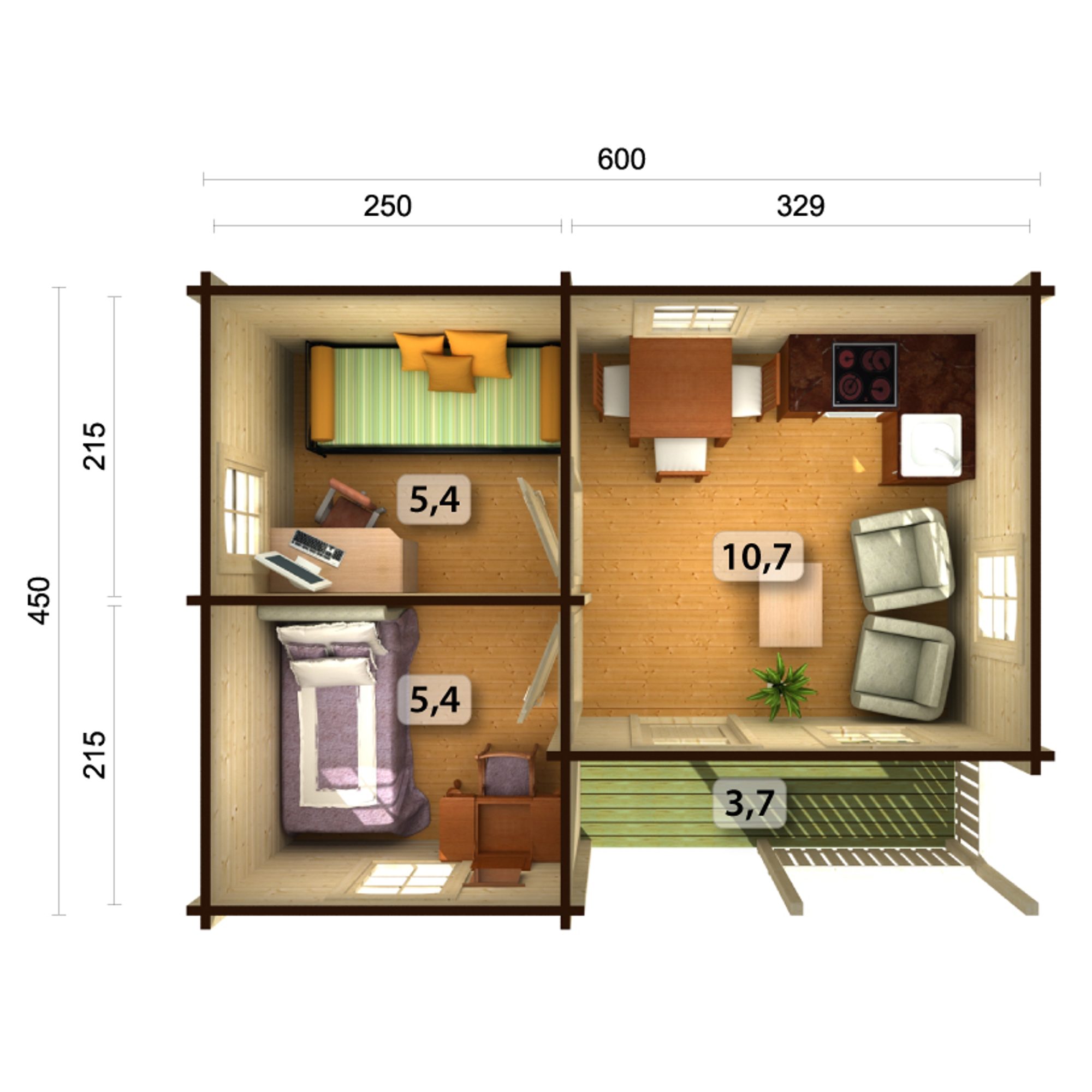 Anneks Palmako Sandra 21,5+3,7 m2
