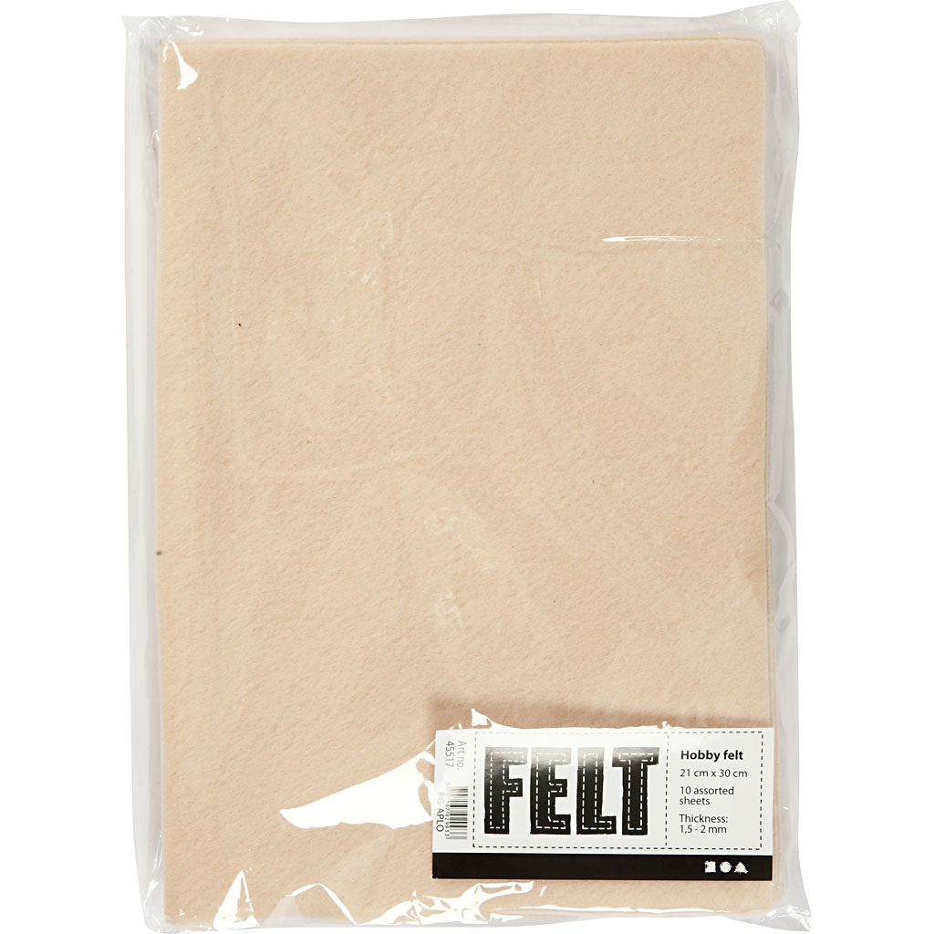 Hobbyfilt Creativ Company A4 210x297 mm 10 Ark/1 Pk
