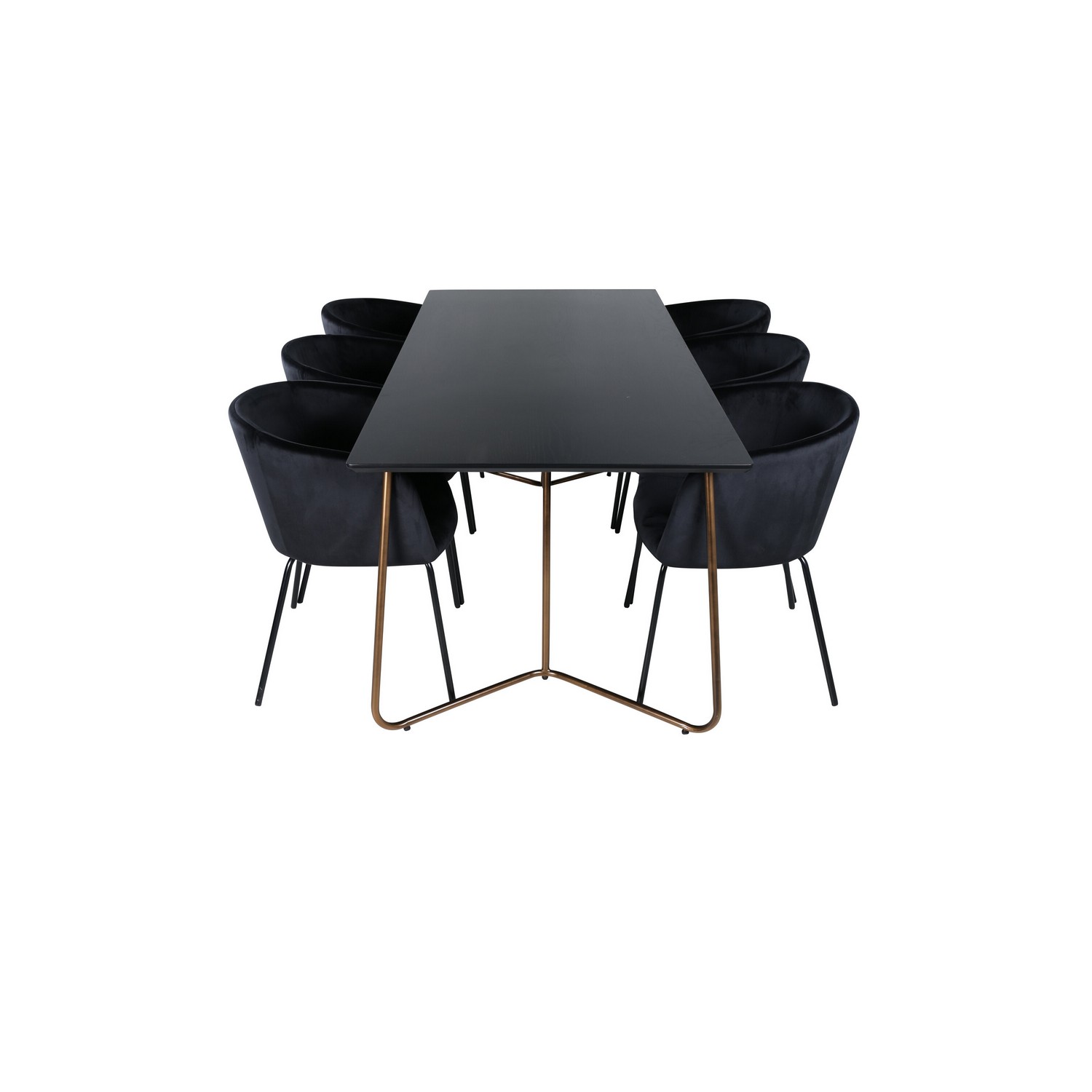 Spisegruppe Venture Home Annika med 6 Bergen Stoler
