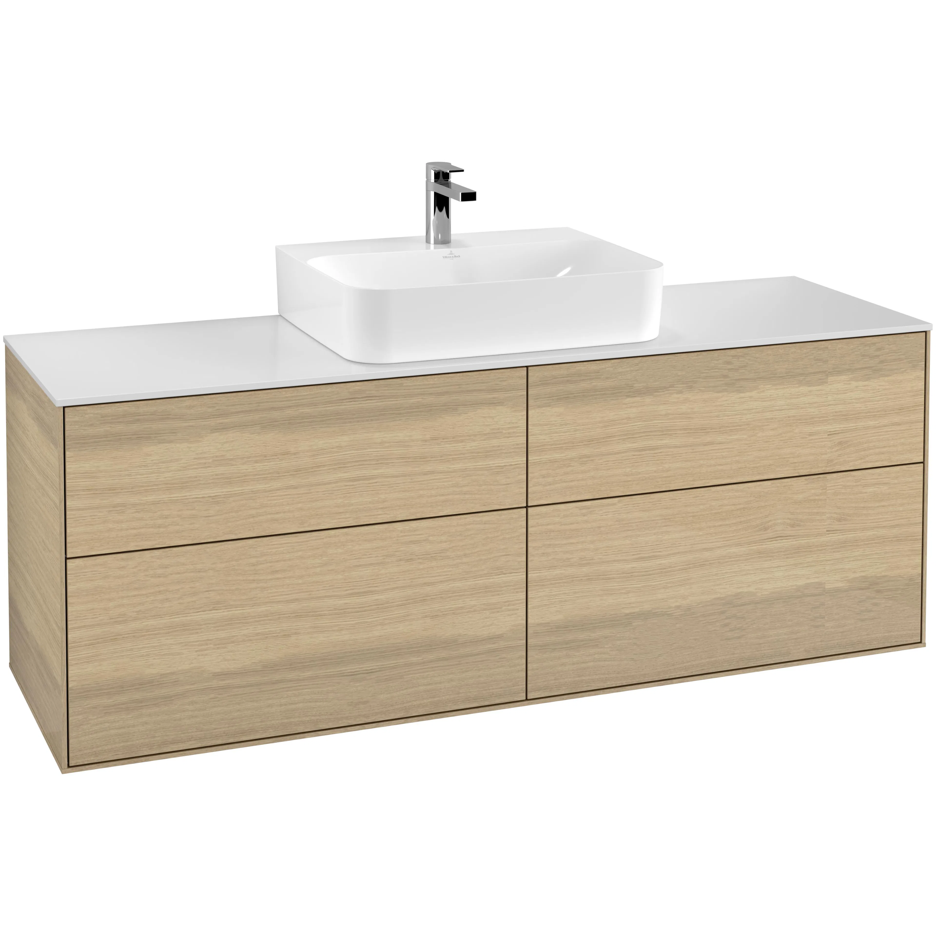 Tvättställsskåp Villeroy & Boch Finion med 4 Lådor och Bänkskiva för Centrerat Tvättställ