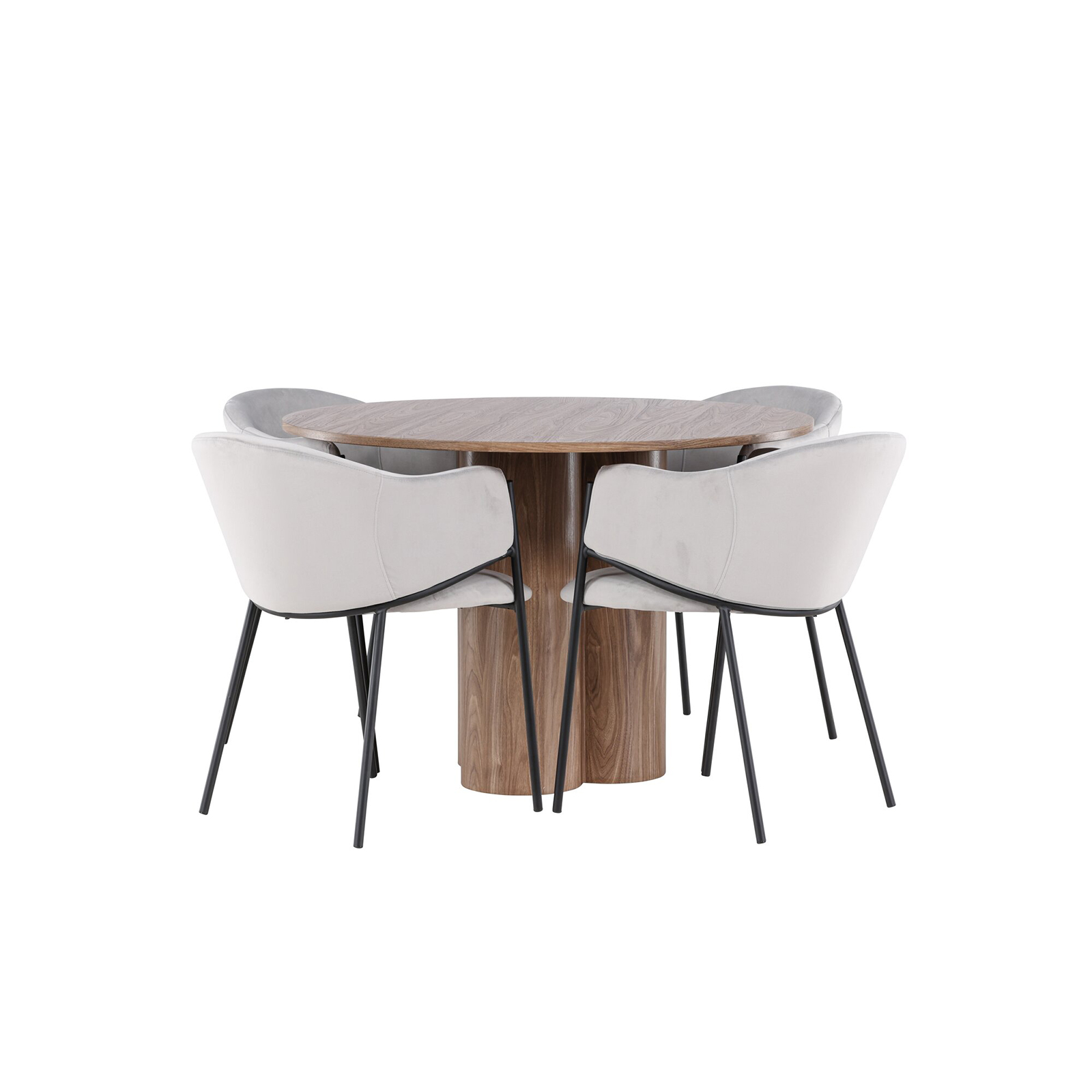 Spisegruppe Venture Home Olivia Ø110 med 4 stk Evelina Stoler