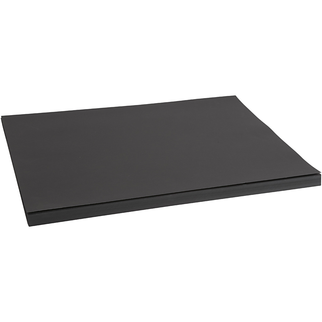 Dekorationskartong, svart, A2, 420x600 mm, 200 g, 100 ark/ 1 Svart
