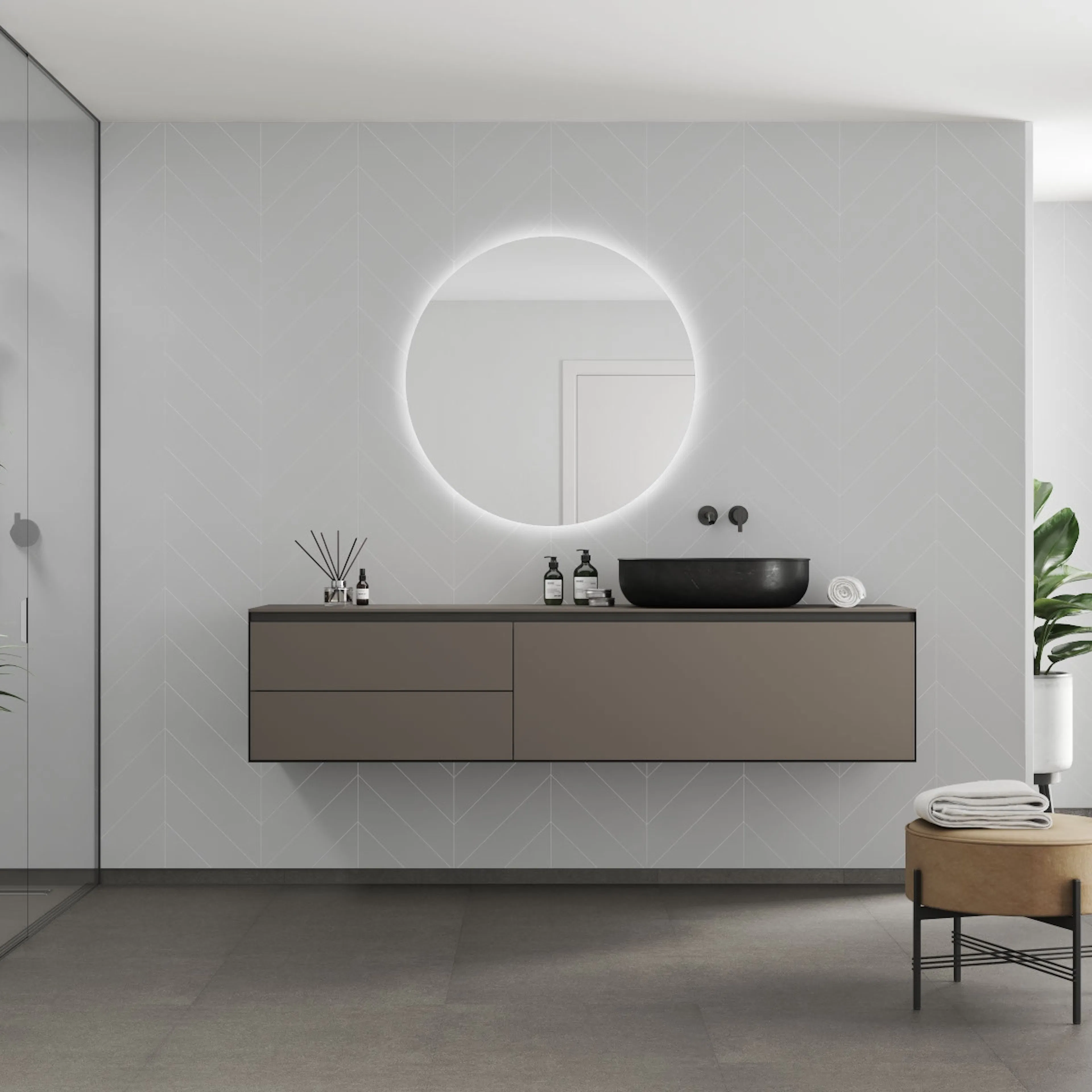 Baderomspanel Fibo 2090-LM6060 Light Grey