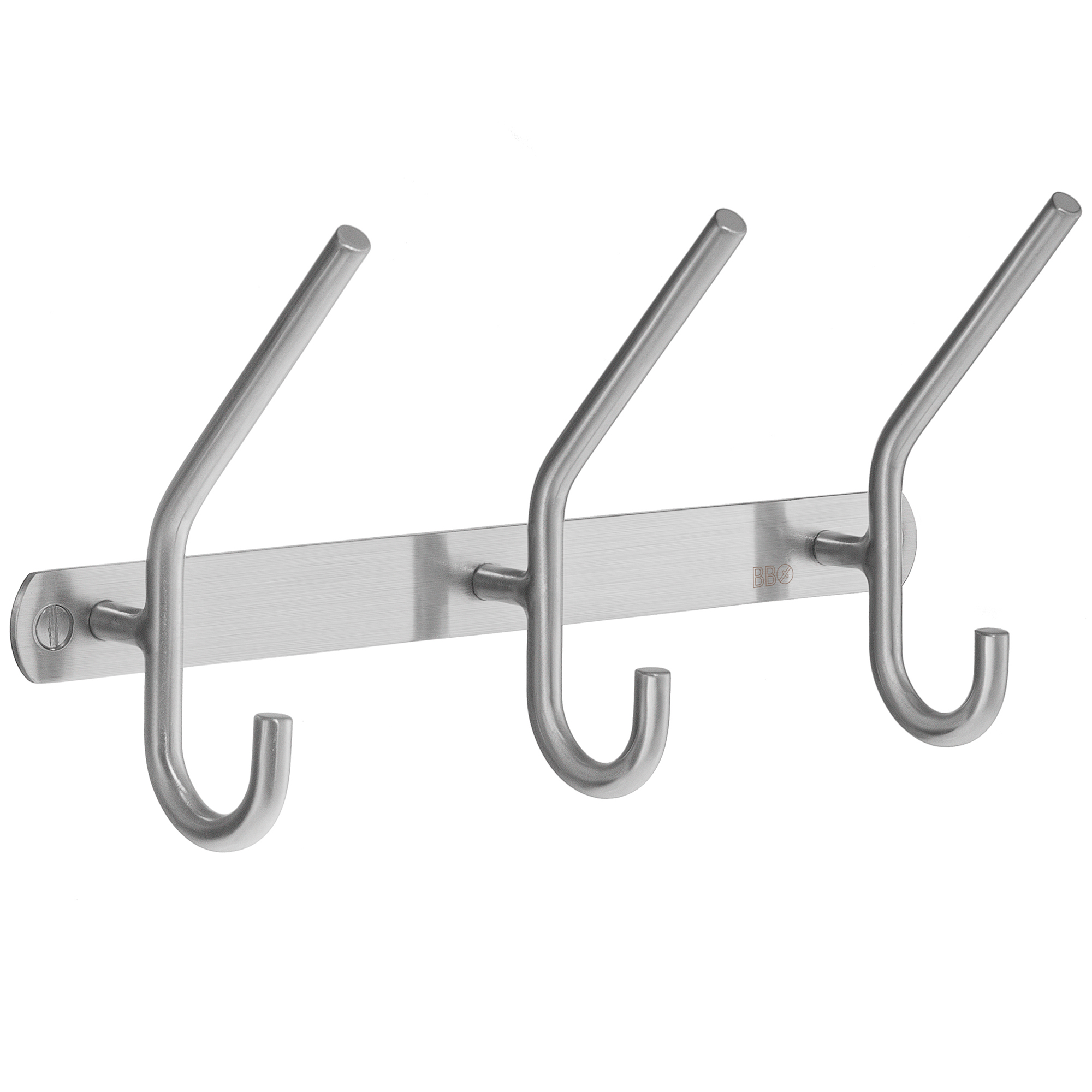 Krokliste 3 Hattkroker Børstet Rustfritt Stål Beslagsboden