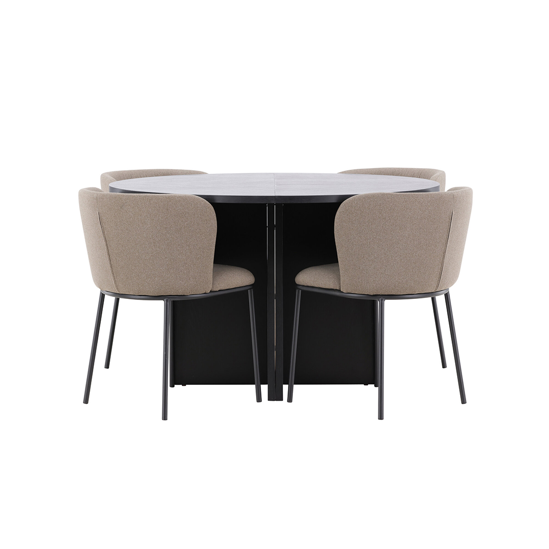 Spisegruppe Venture Home Strada Ø120 cm med 4st Edina Spisestoler