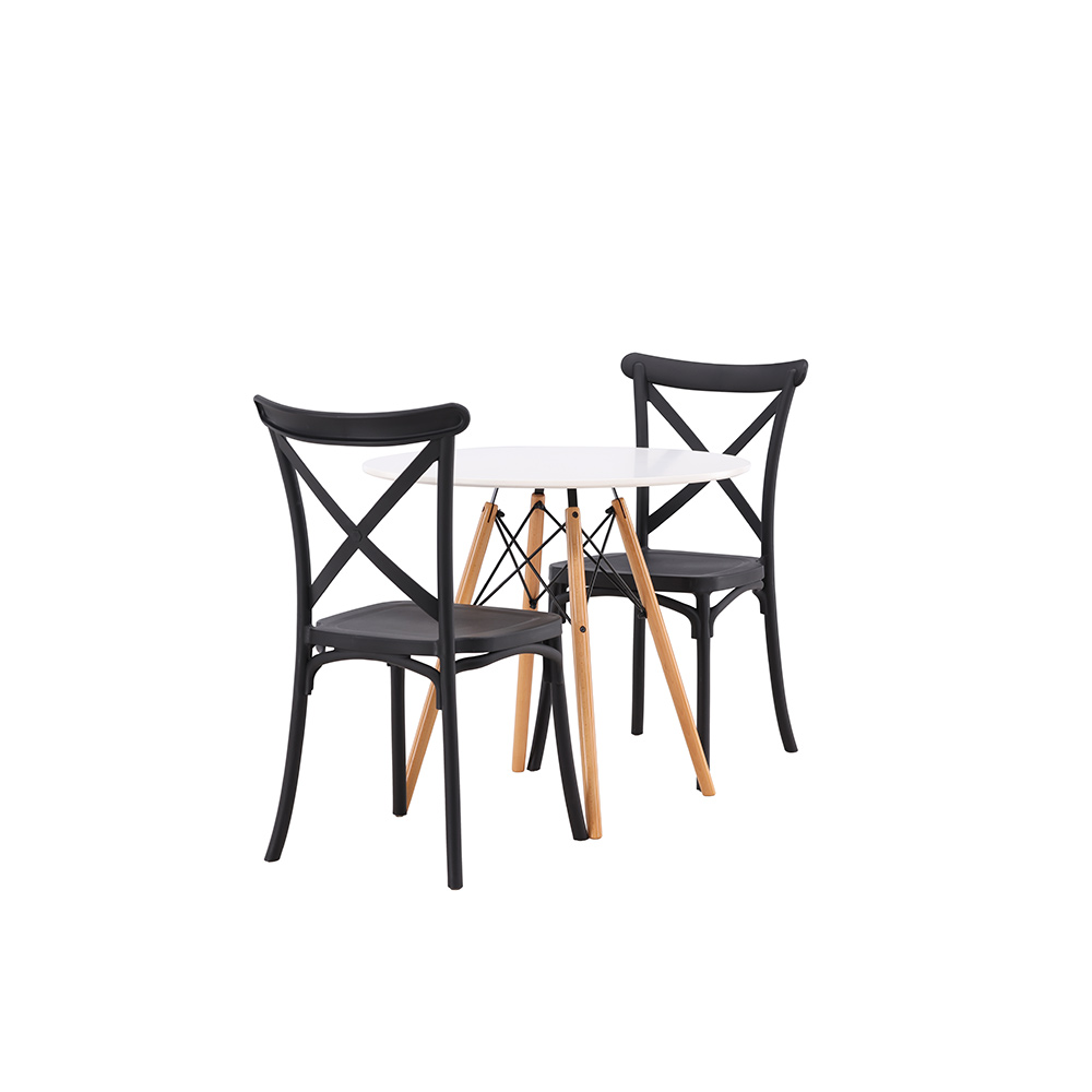 Spisegruppe Venture Home Danburi Ø 60 cm med 2 Crosett Stoler