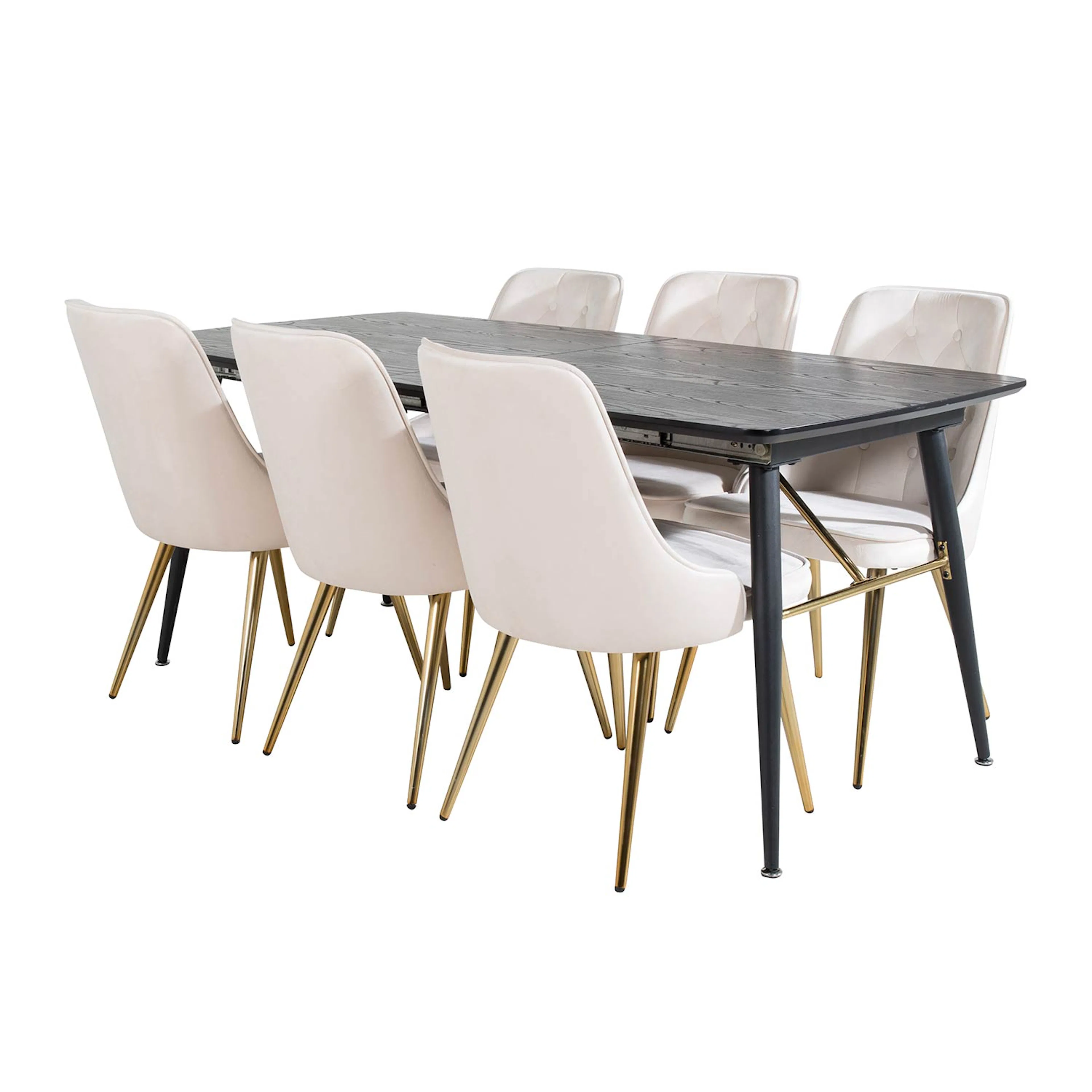 Svart/Beige/Messing