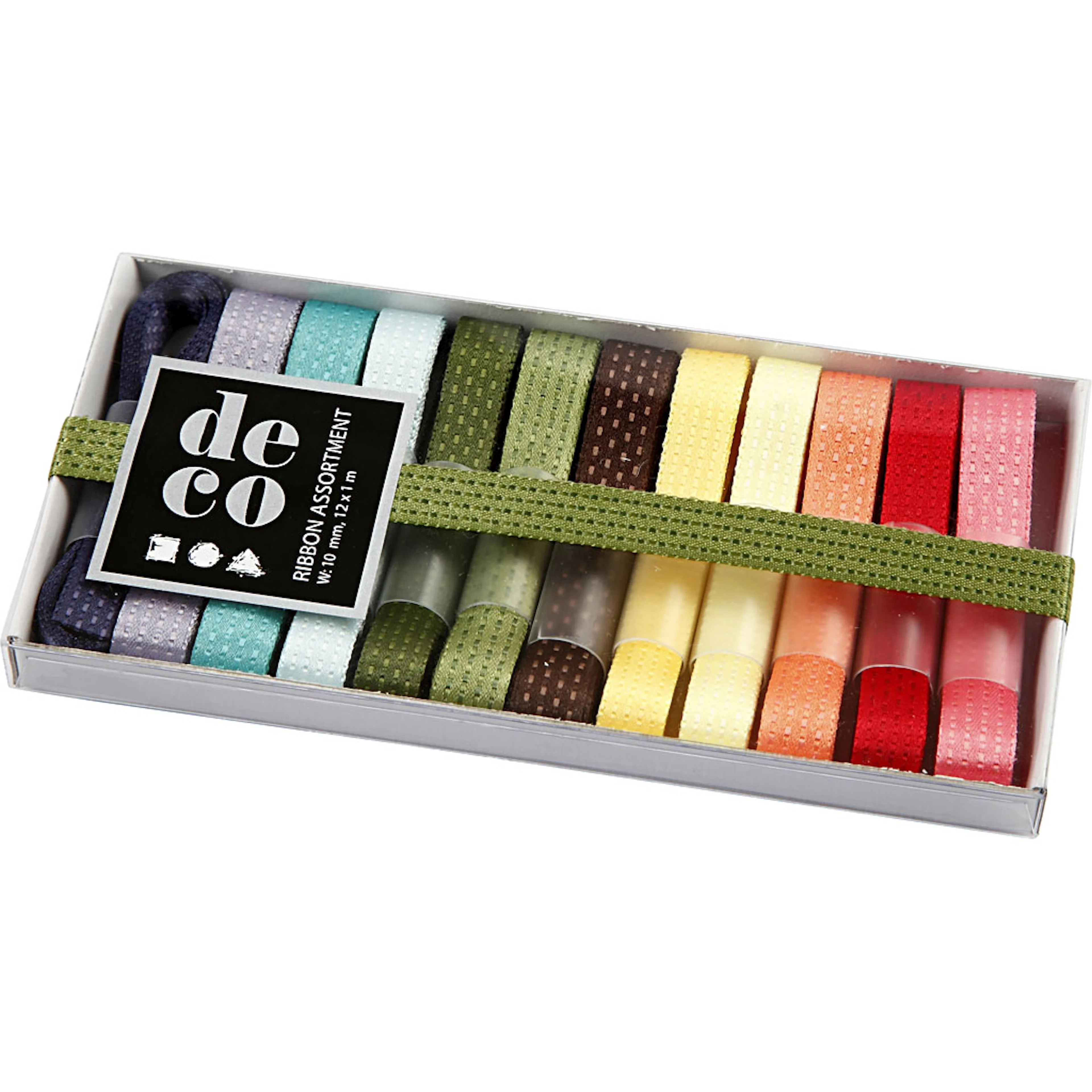 Dekorasjonsbånd Creativ Company Harmoni Ass Farger 12x1 m/1 Pk