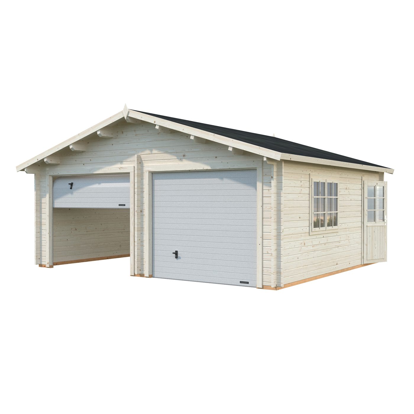 Roger 28,4 m2 w/ sectional door Ubehandlet tre