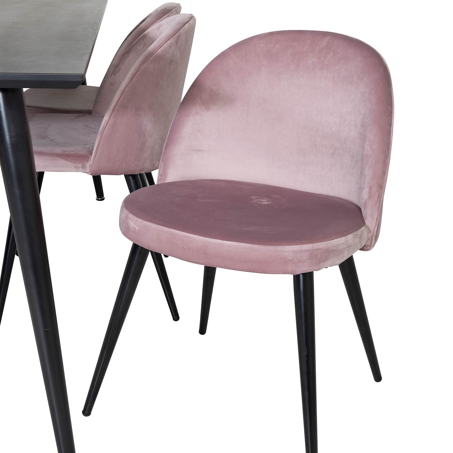 Spisegruppe Venture Home Dipp med 6 Velvet Stoler