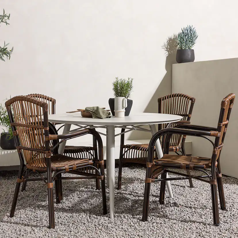 Spisegruppe Venture Home Lina Bord med 4 Galera Stoler