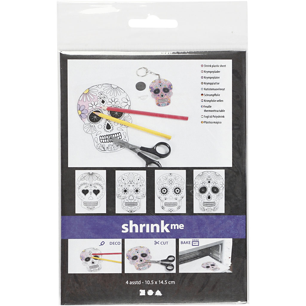 Krympeplast Creativ Company med Motiv Matt Transparent 10,5x14,5 cm 4 ark/1 Pk