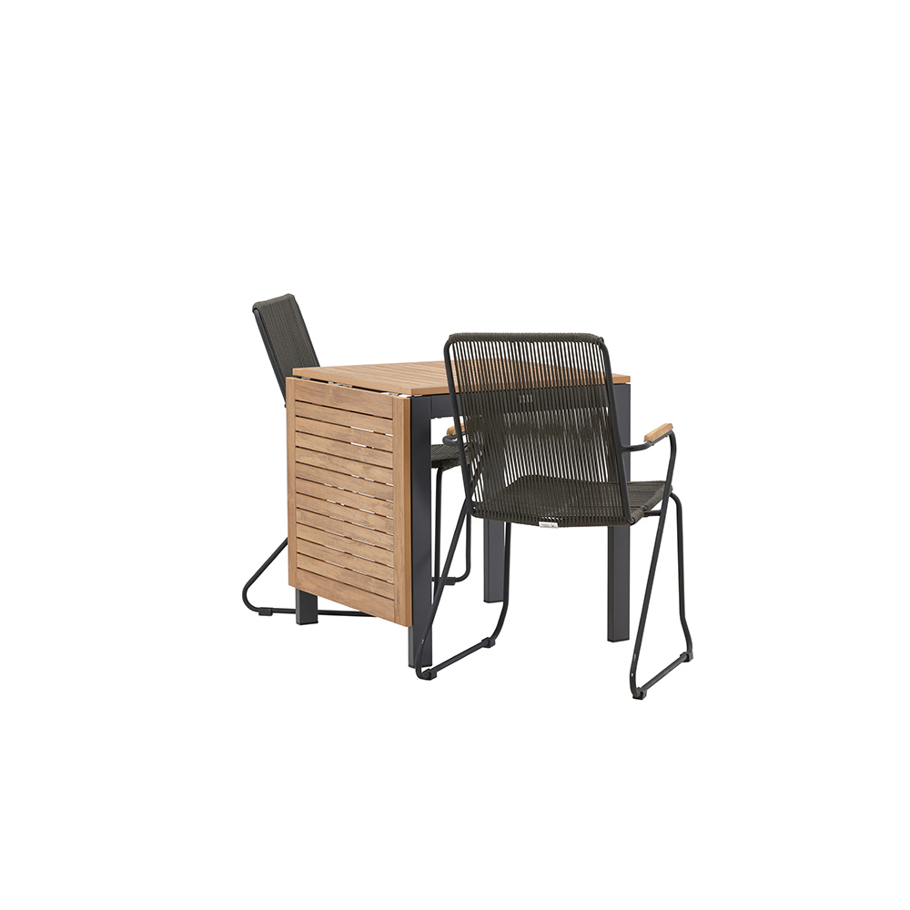Cafégruppe Venture Home Diego Bord med 2 Bois Stoler