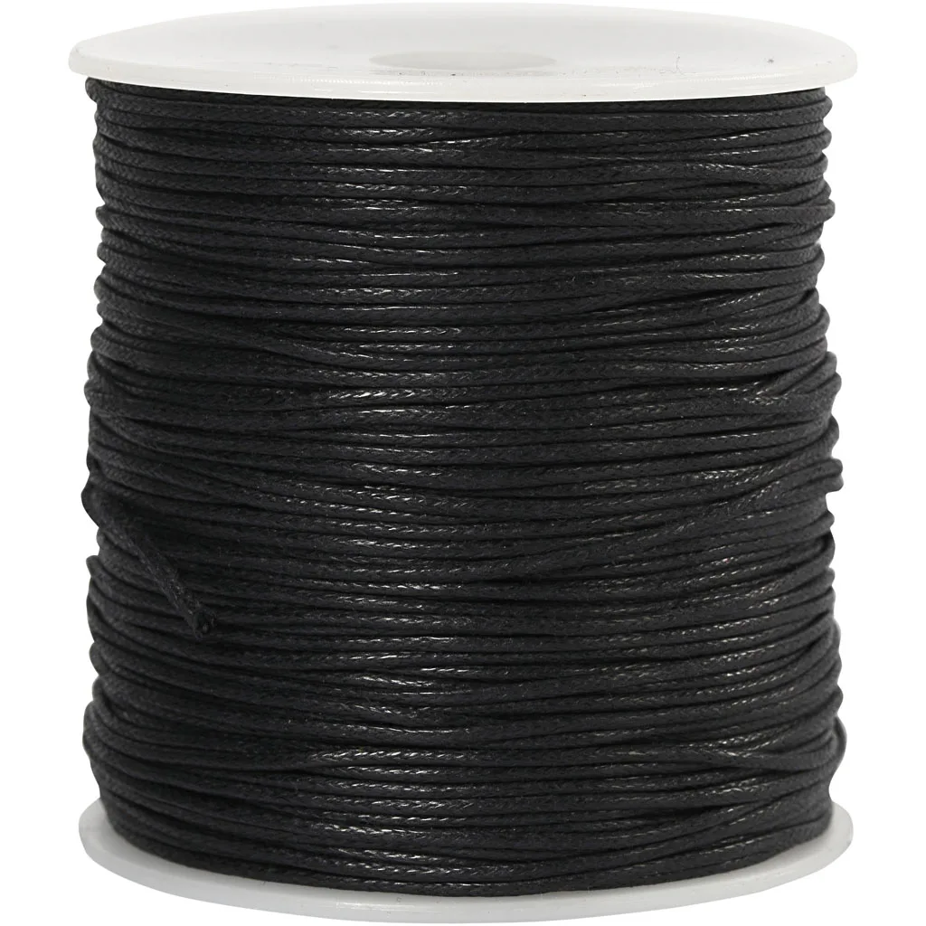 Bomullssnor Creativ Company Tykkelse 1 mm Svart 100 m/1 Pk