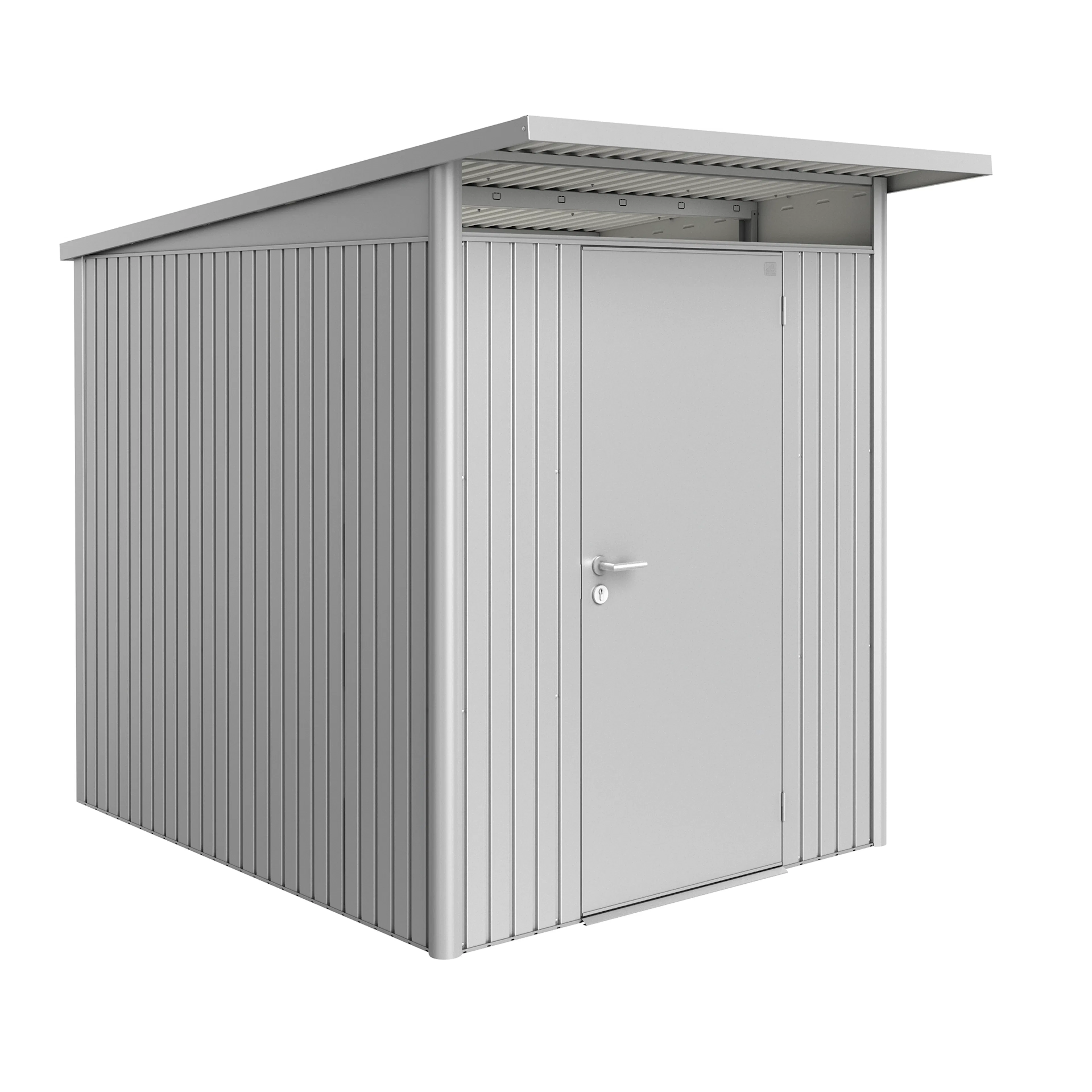 Garden shed AvantGarde size A2 metallic silver with standard Sølv Metallic