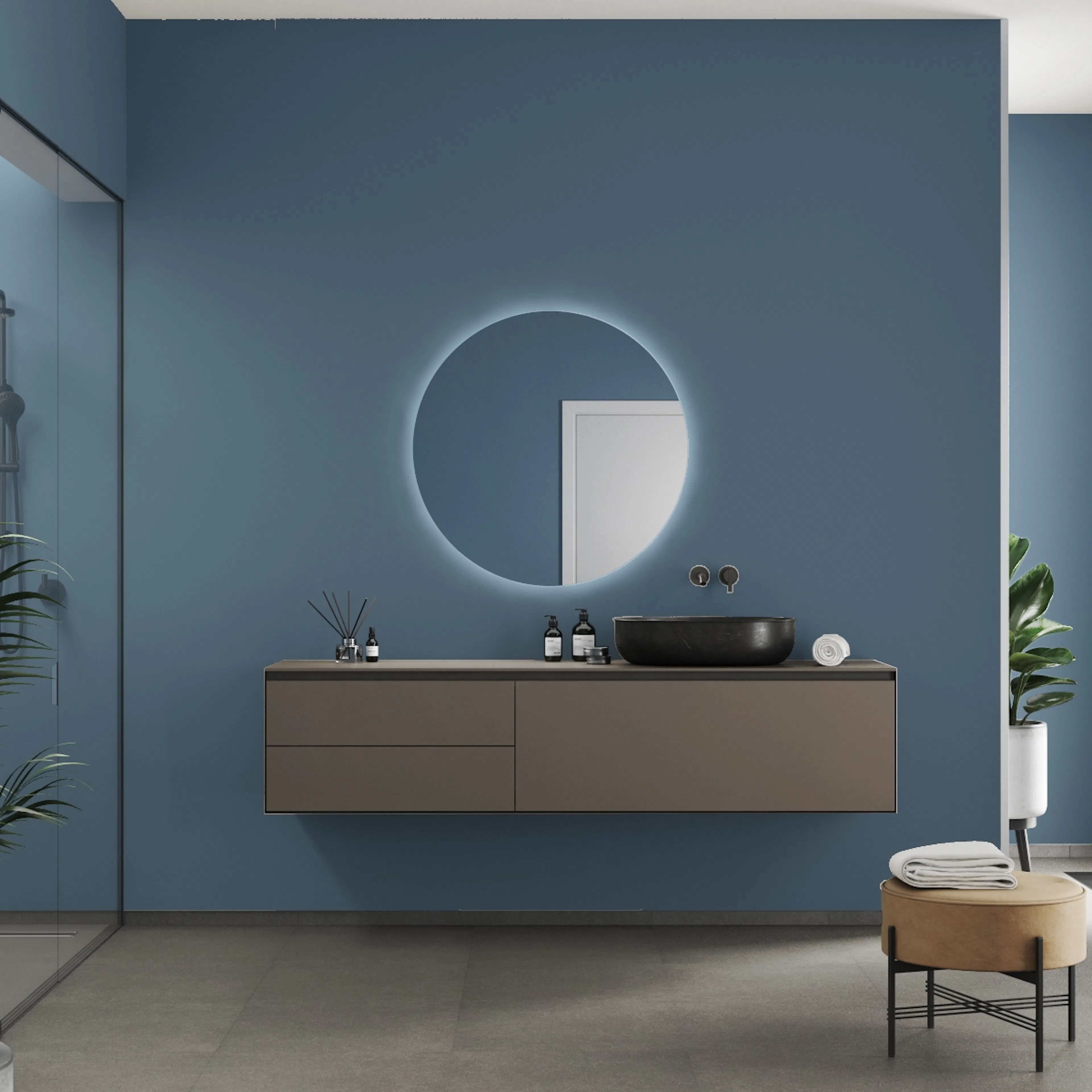 Baderomspanel Fibo 6274-00 Dusty Blue