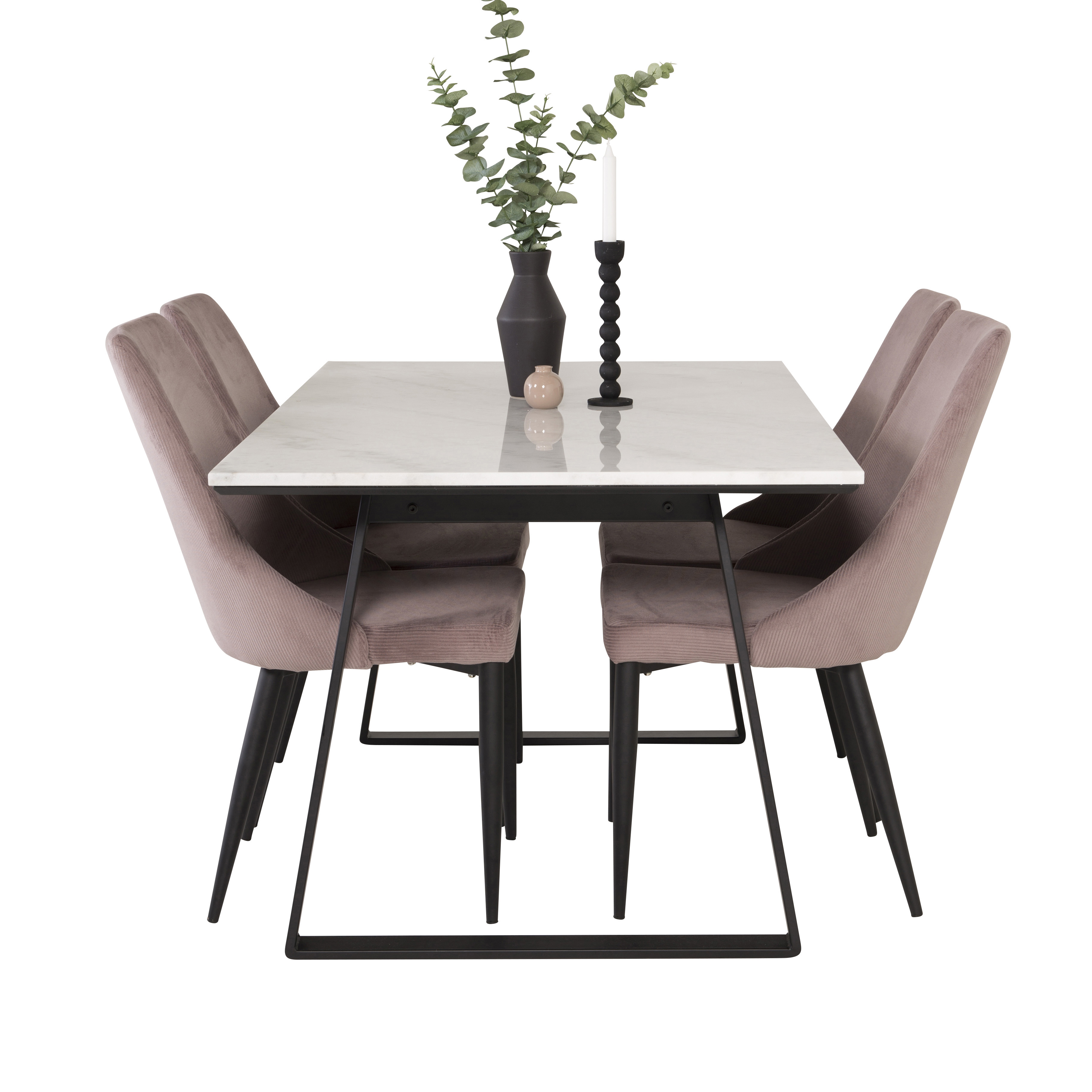 Spisegruppe Venture Home Estelle 140 med 4 Laura Stoler ManchEstelle