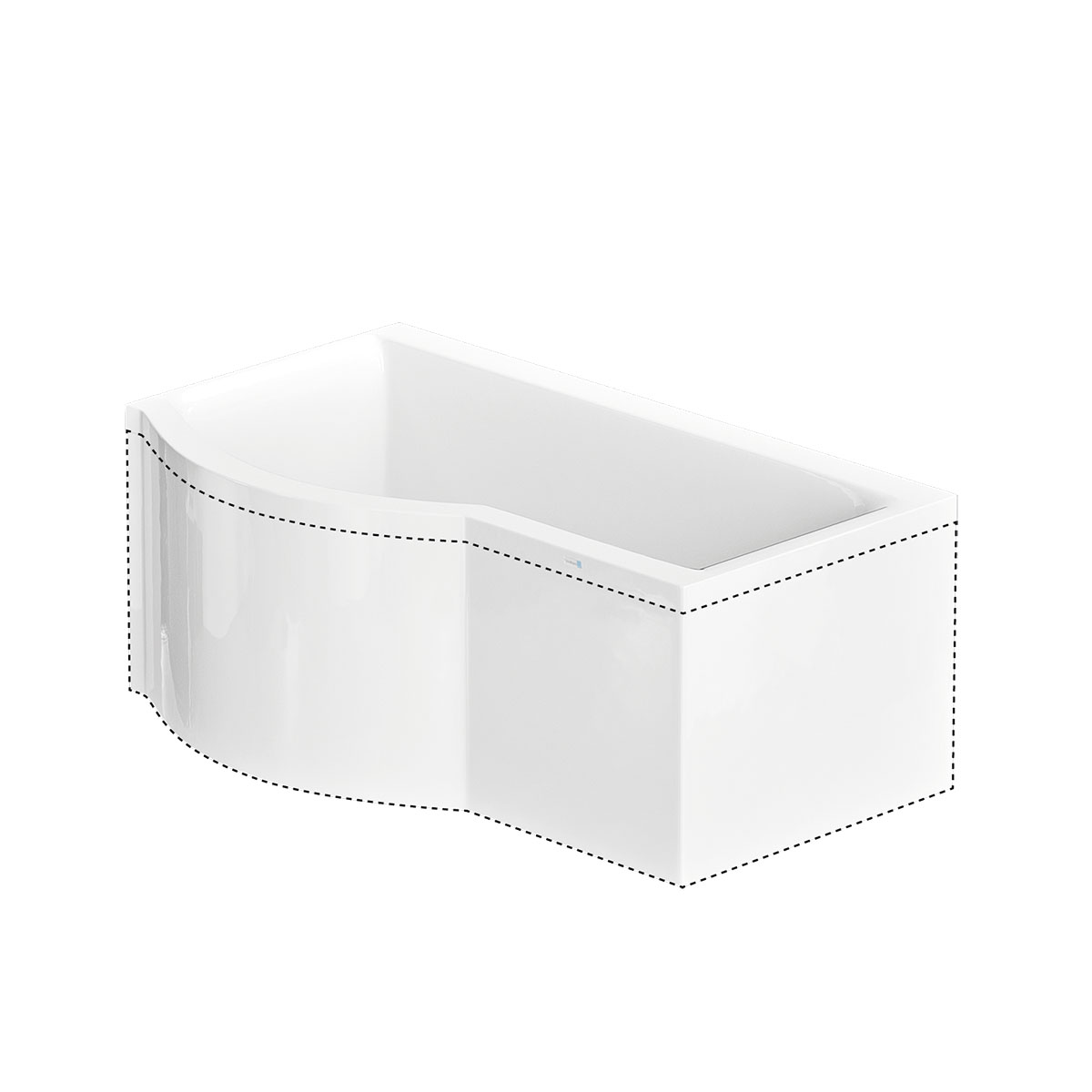 L-Panel Nordhem til Badekar Solvik