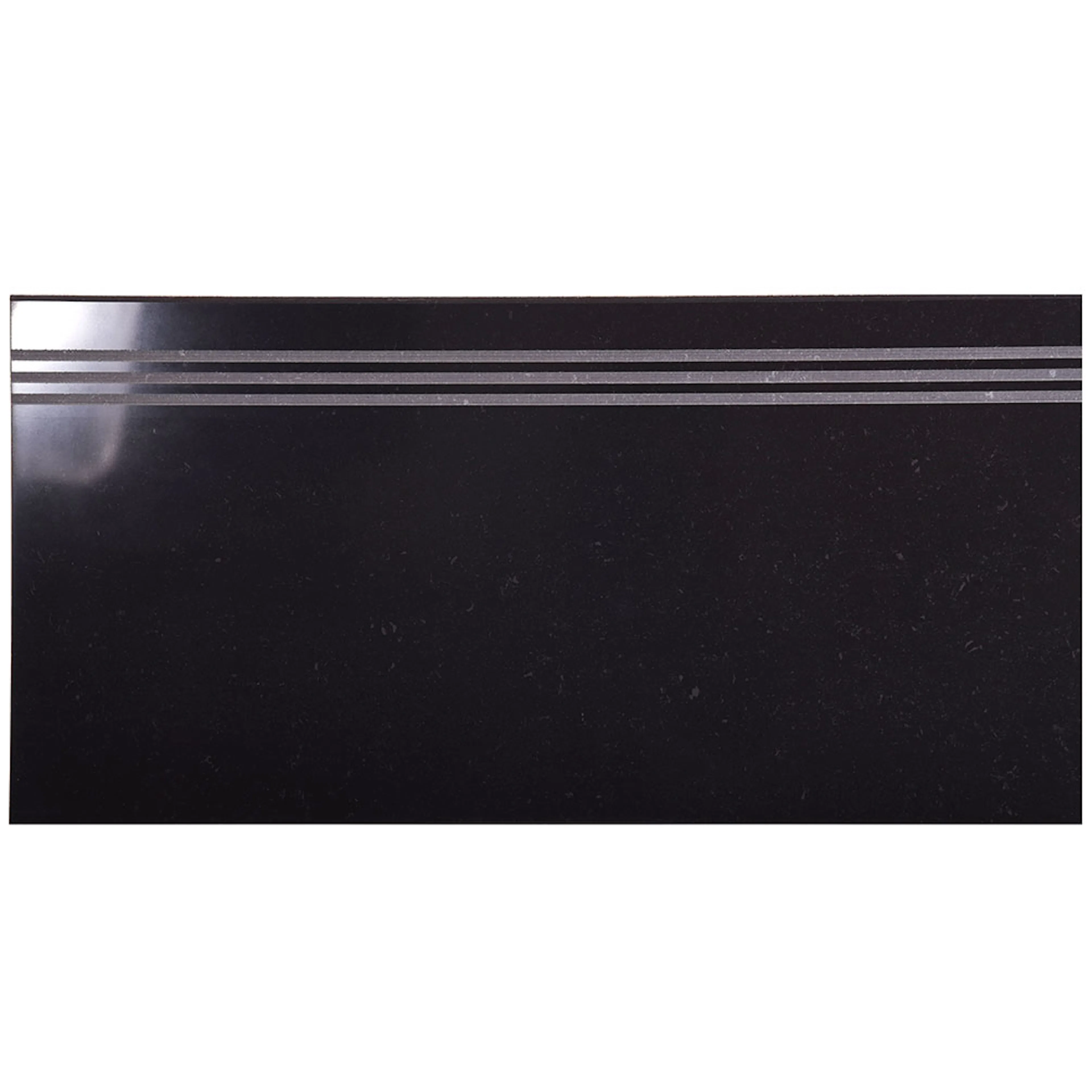 Klinker Arredo Fojs Collection Svart Glossy 30x60 cm Trappsteg/Trappnos