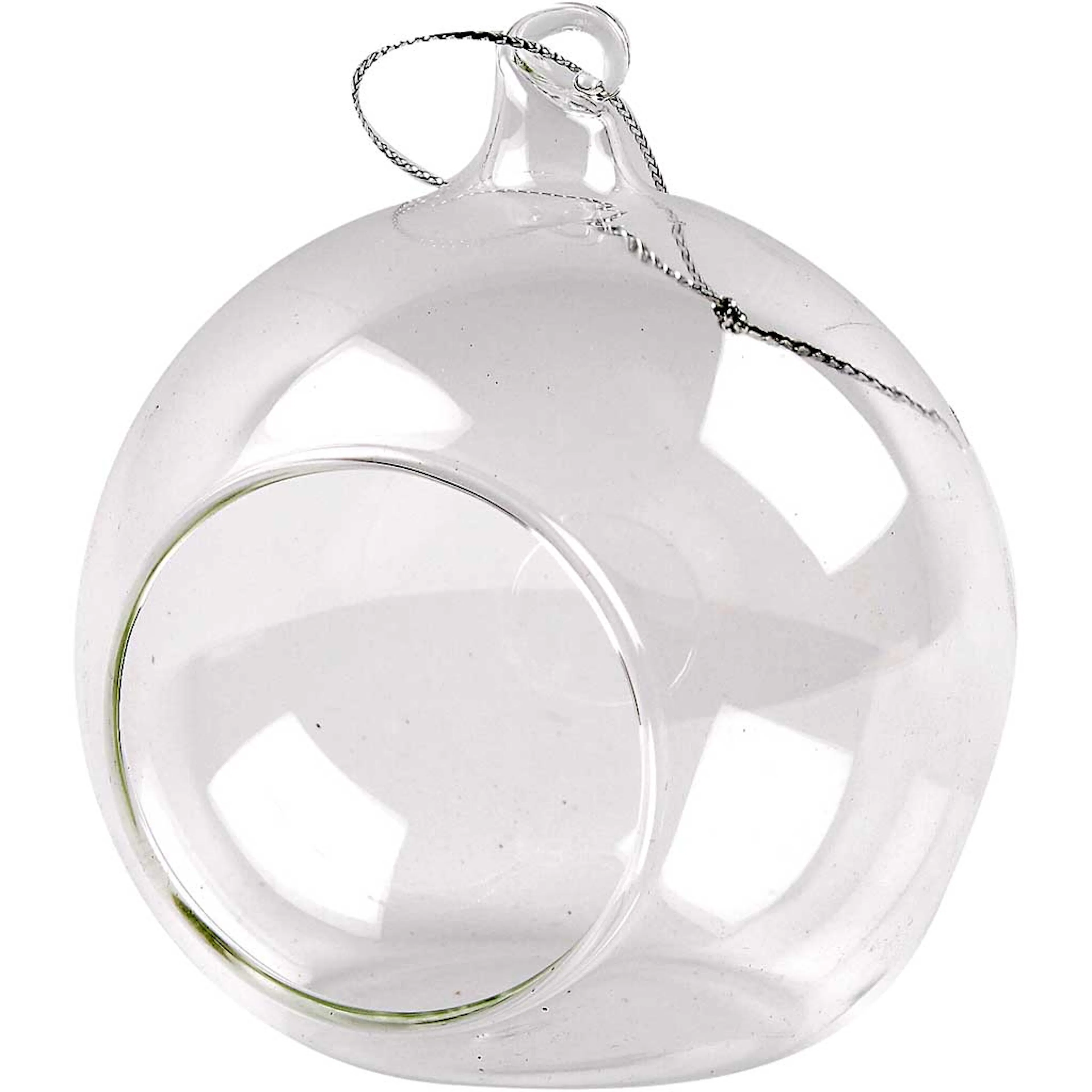 Glasskule Creativ Company med Hull Dia 8 cm 6 stk/1 Pk
