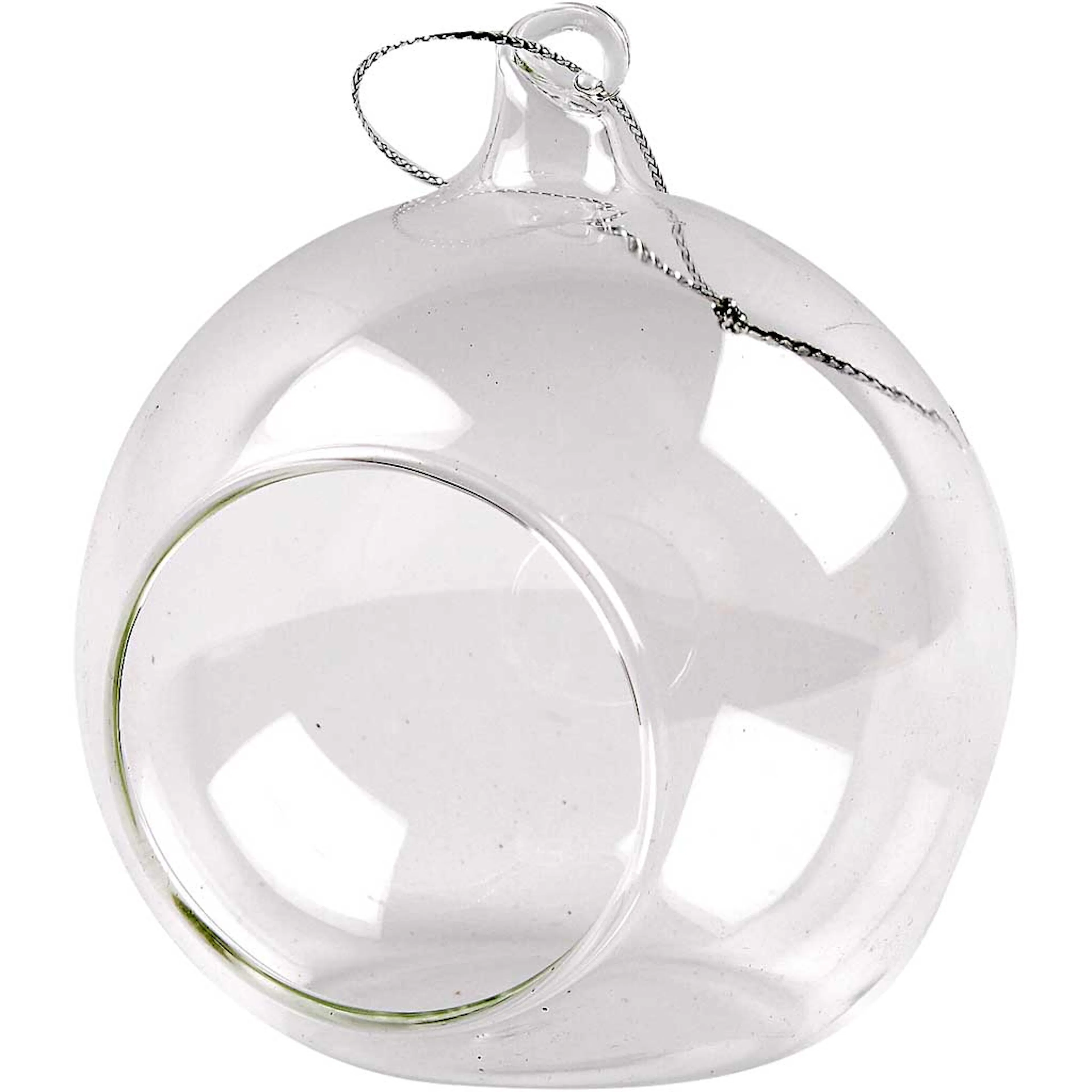 Glasskule Creativ Company med Hull Dia 8 cm 6 stk/1 Pk