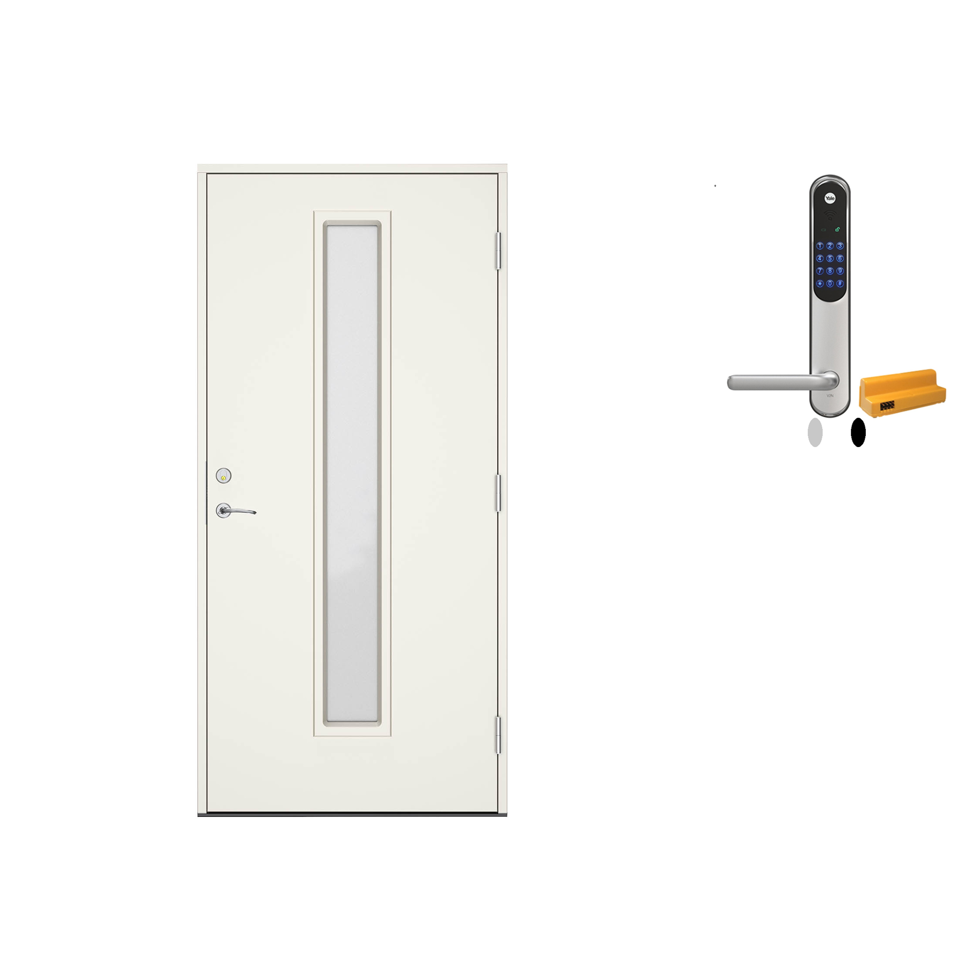 Ytterdør Swedoor Clever-Line+ Abisko med Yale Doorman Classic Home