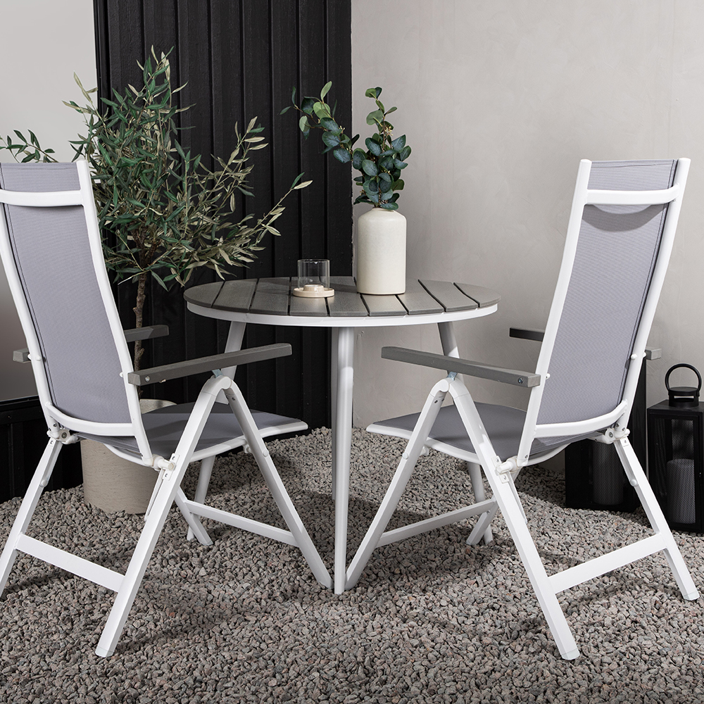 Cafégruppe Venture Home Break Ø90 cm med 2 Albany Stoler