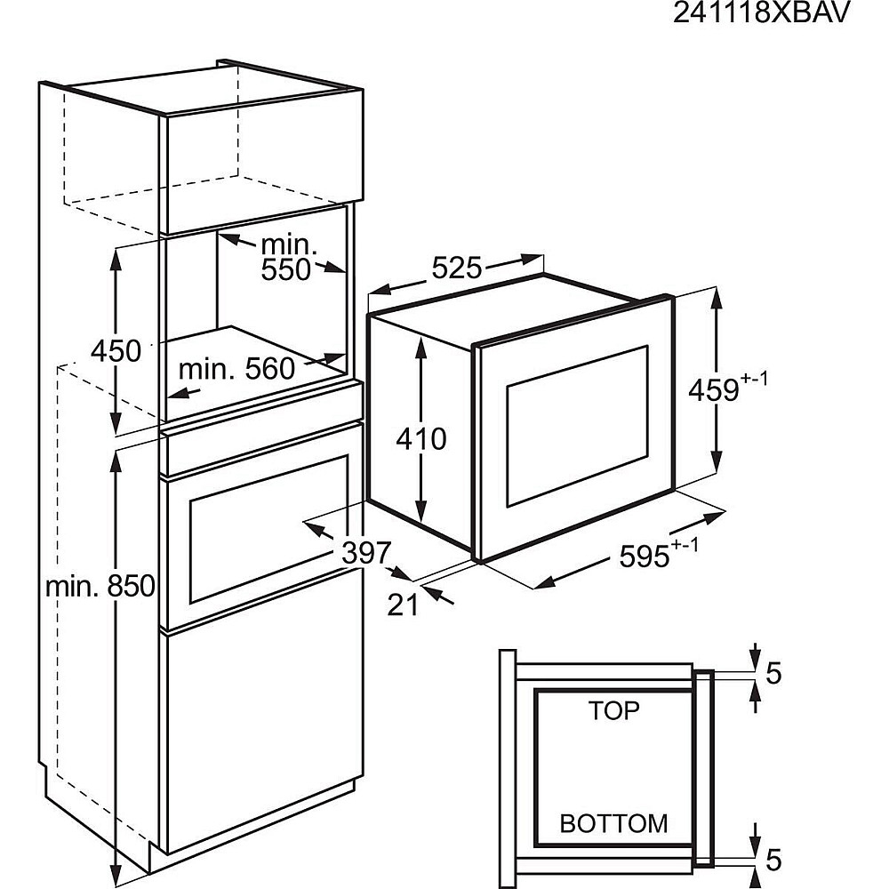 Mikrobølgeovn Electrolux KMFD264NB Innebygd TouchOpen med Grillfunksjon