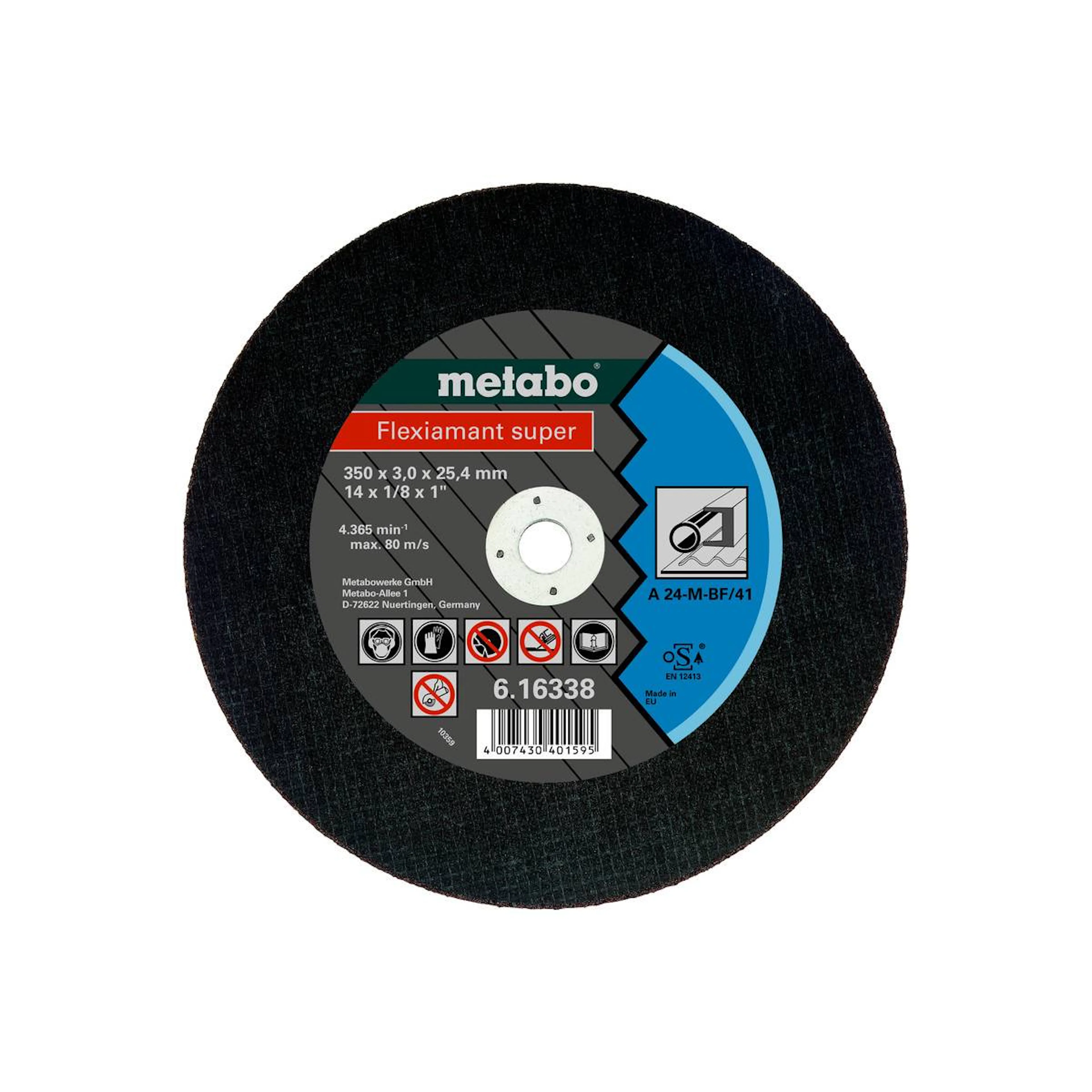 Kappeskive Metabo 350X3,0X25,4mm Metall 10-Pk