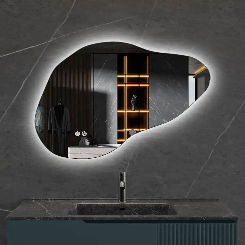 Baderomsspeil Lyfco med LED-Belysning 100x65 cm
