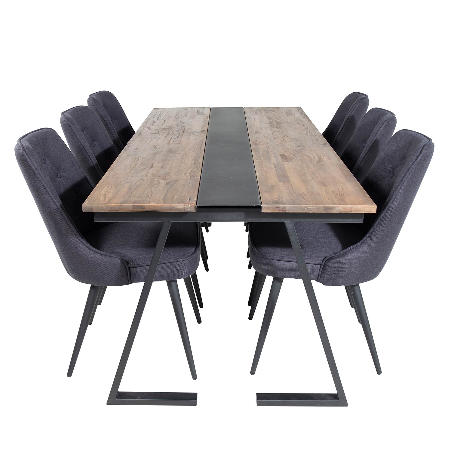 Spisegruppe Venture Home Jane med 6 Vera Stoler Polyester