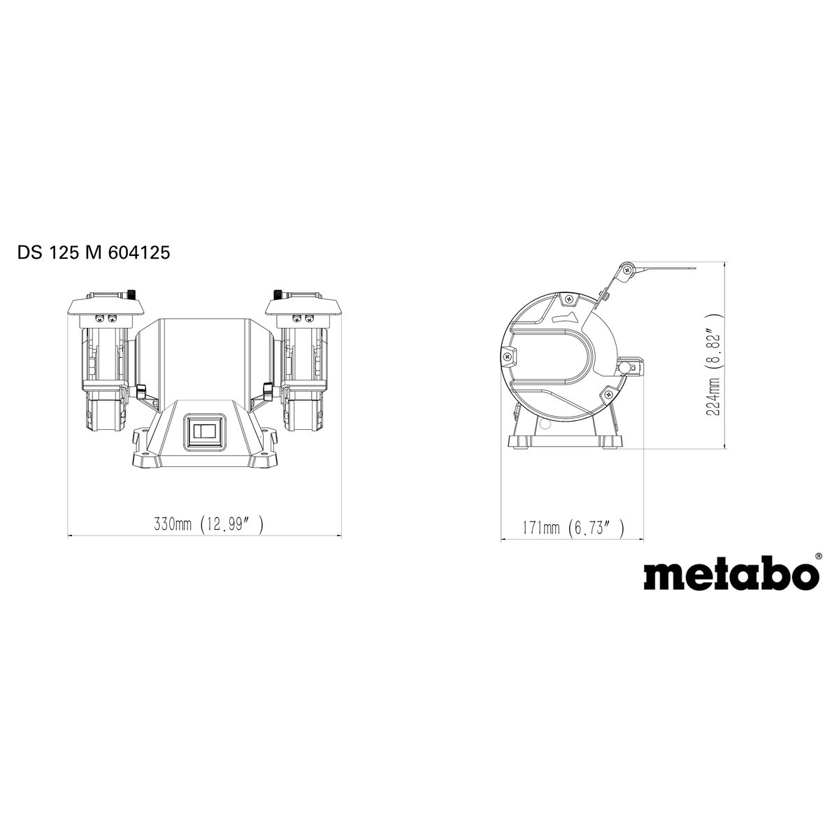 Benkeslipemaskin Metabo DS 125M