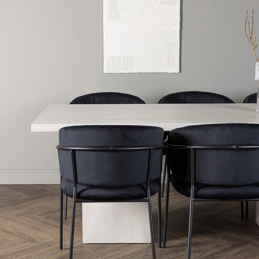 Spisegruppe Venture Home Olga med 6 Selma Stoler