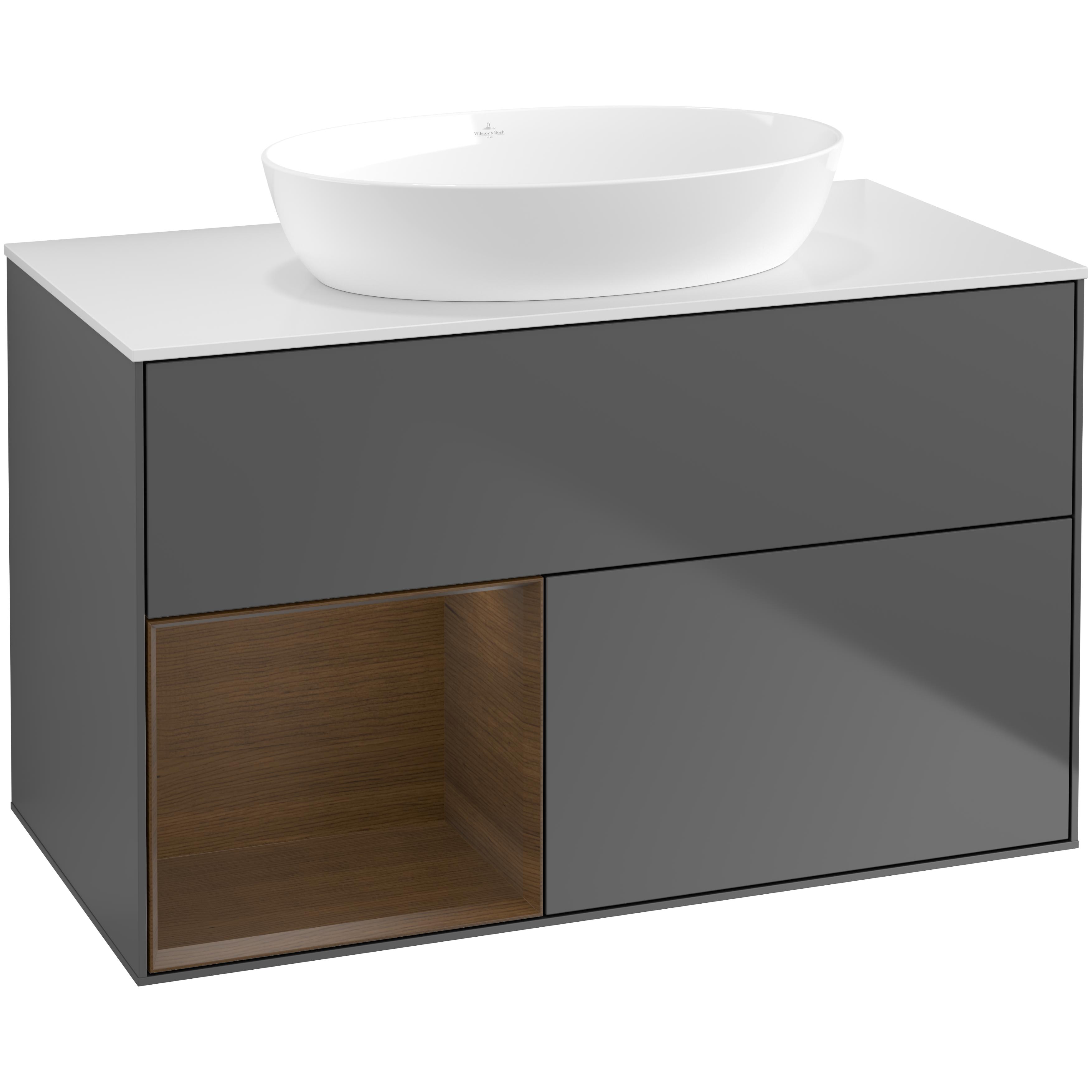 Tvättställsskåp Villeroy & Boch Finion med 2 Lådor Hylla och Bänkskiva för Fristående Tvättställ från Artis & Collaro