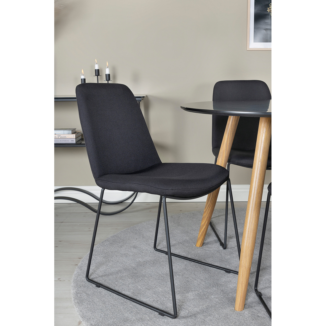 Spisegruppe Venture Home Plaza Ø100 cm med 4st Muce Spisestoler