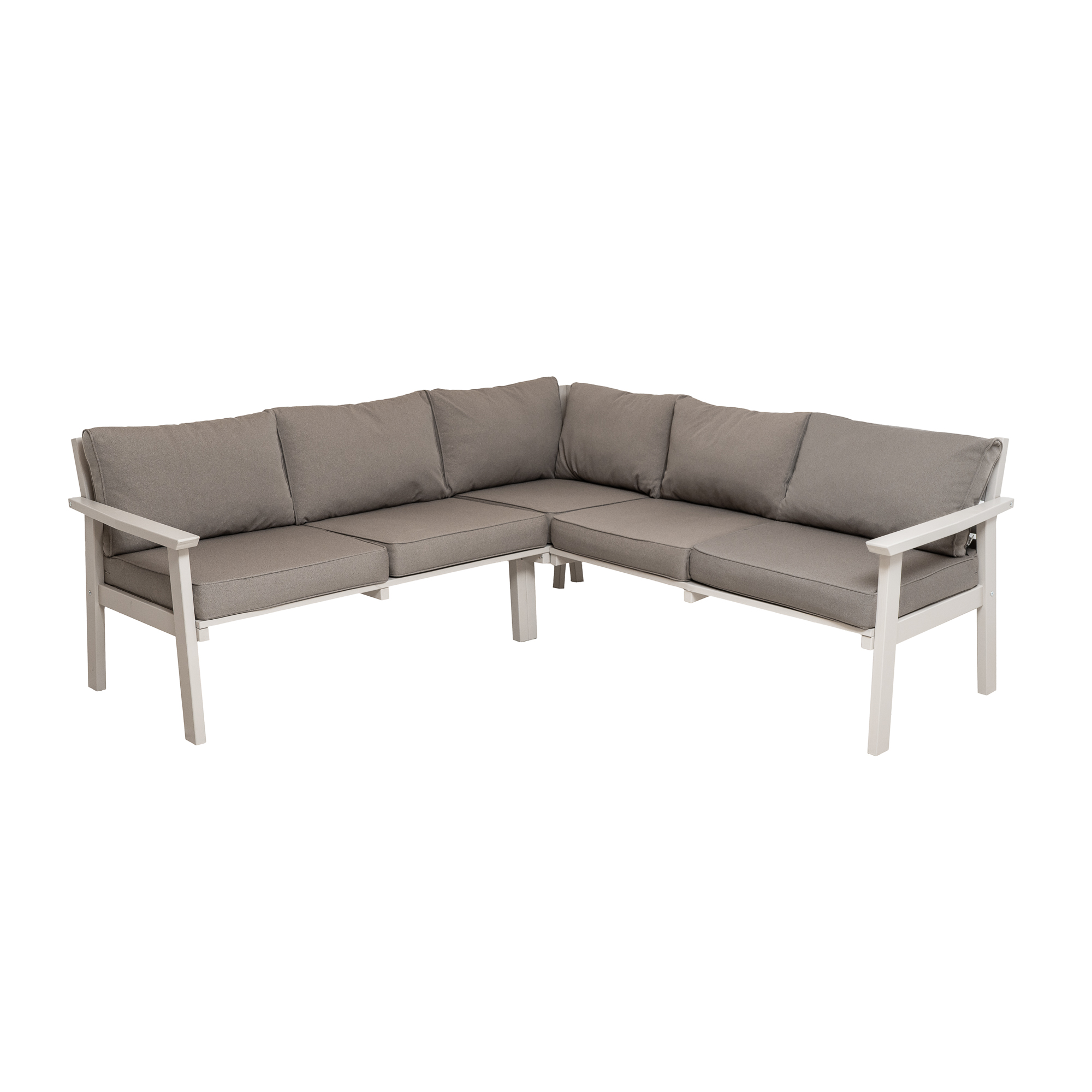 Hagesofa Eden Wood Ransvik Hjørnesofa 200 x 200 cm inkl Puter Greige