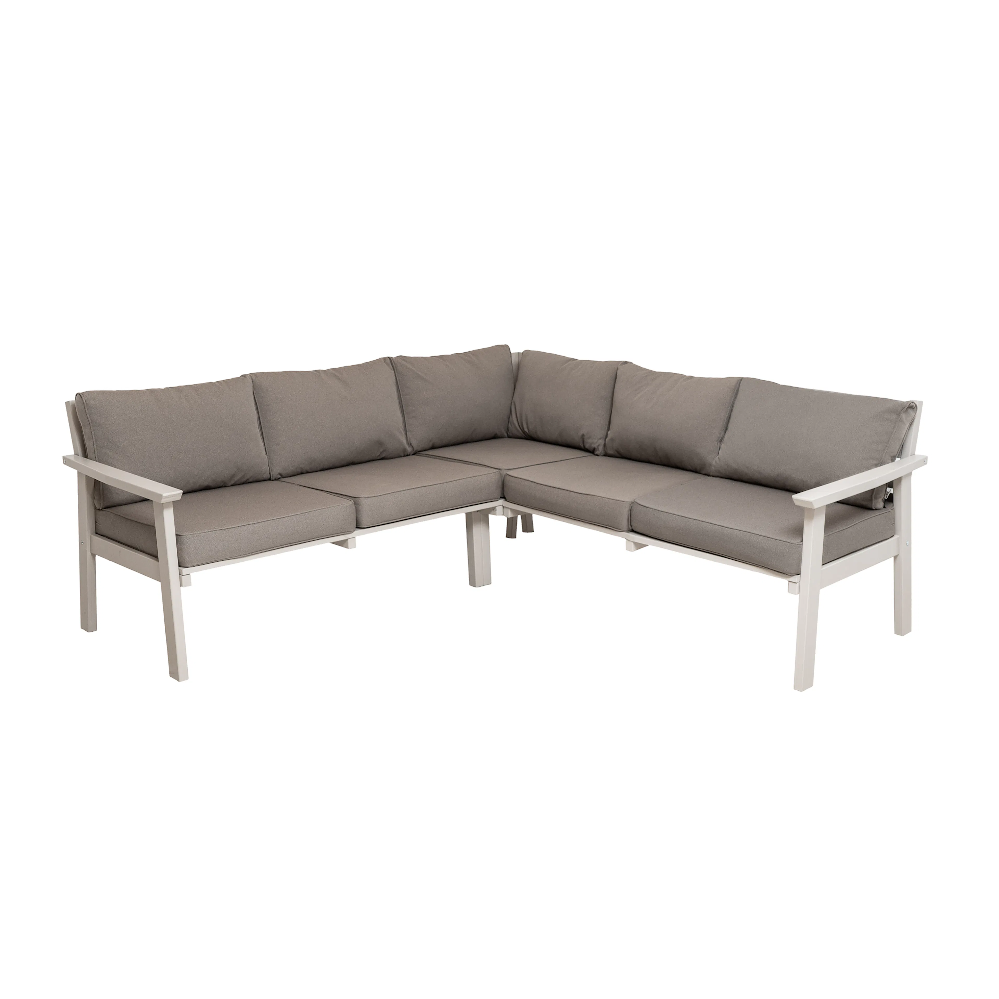 Hagesofa Eden Wood Ransvik Hjørnesofa 200 x 200 cm inkl Puter Greige