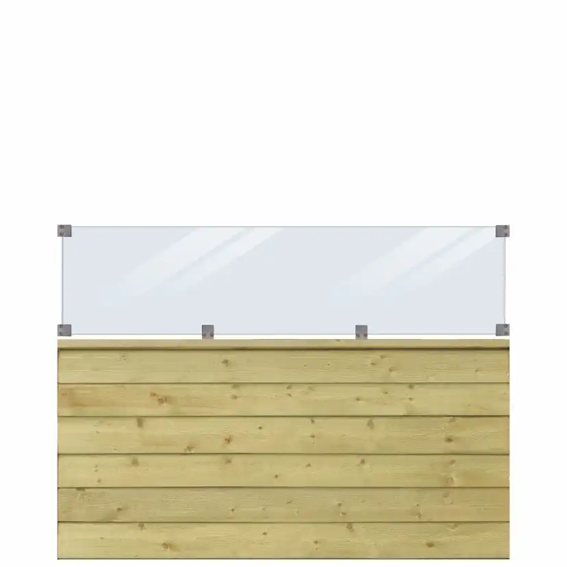 Levegg PLUS Klink med Glass 174 x 125 cm