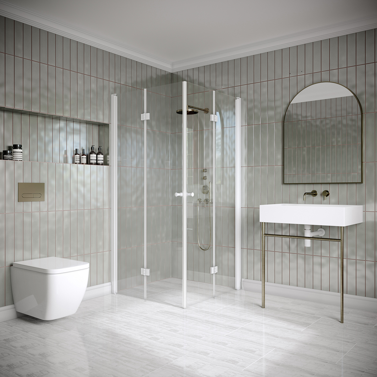 Dusjhjørne Hietakari Classic 150 Foldbare Dører