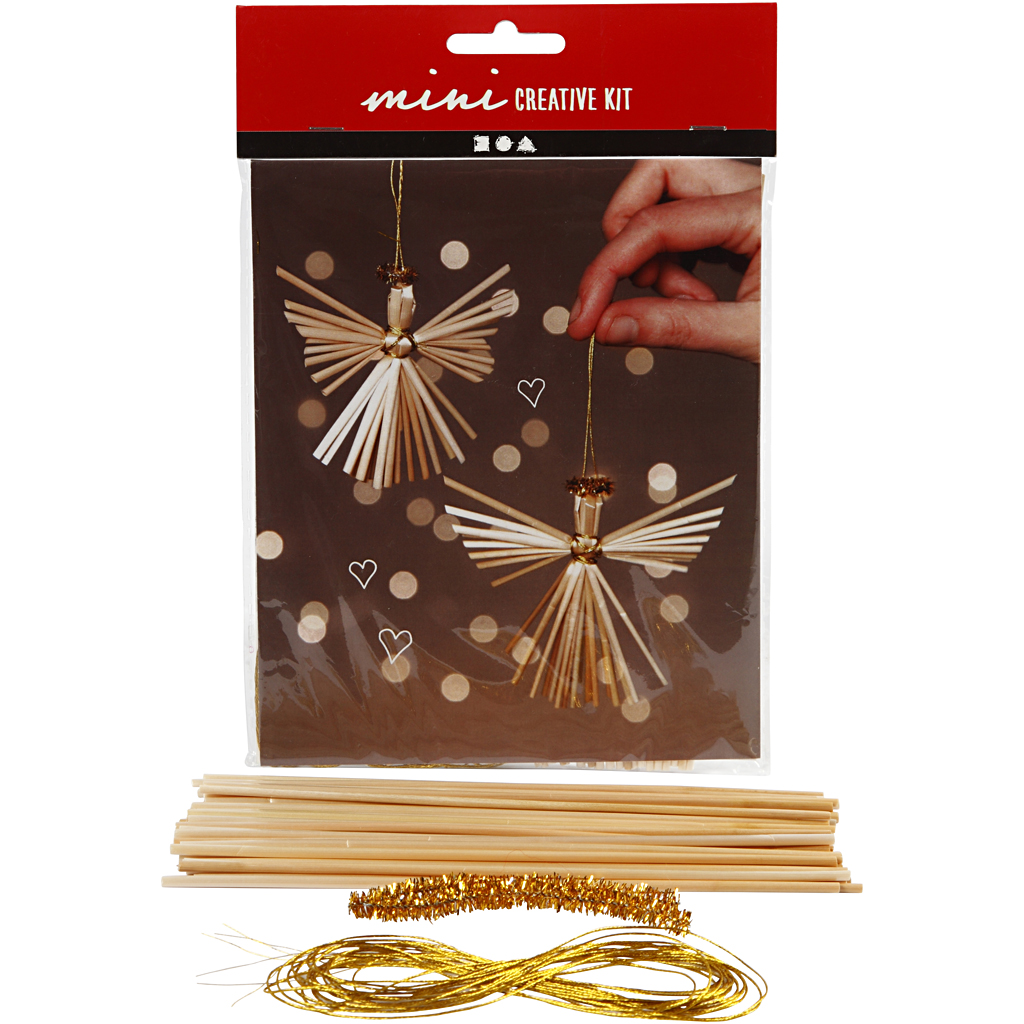 Materiellsett Creativ Company Mini DIY Kit Engel av Halm 2 Stk/1 Sett