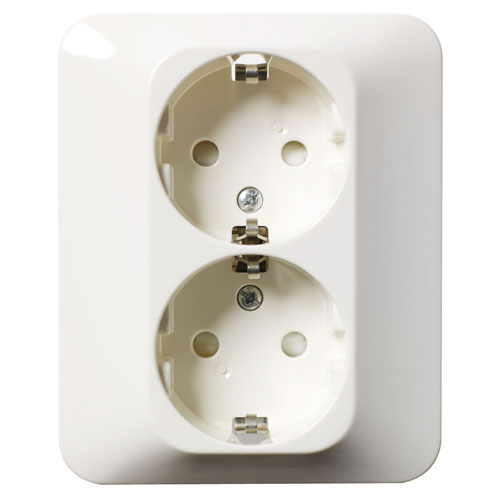 Stikkontakt Schneider Electric Trend 2-Veis Jordet