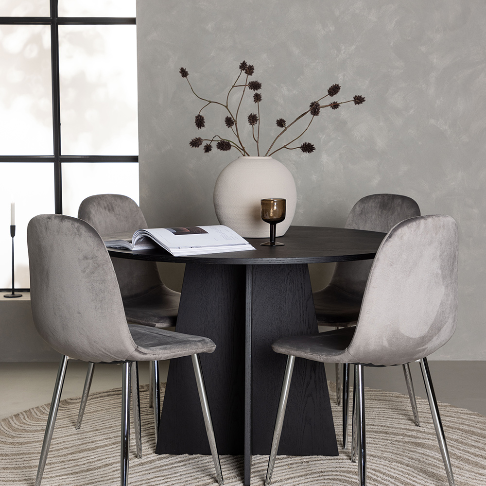 Spisegruppe Venture Home Bootcut Ø110 cm med 4 stk Eva Stoler
