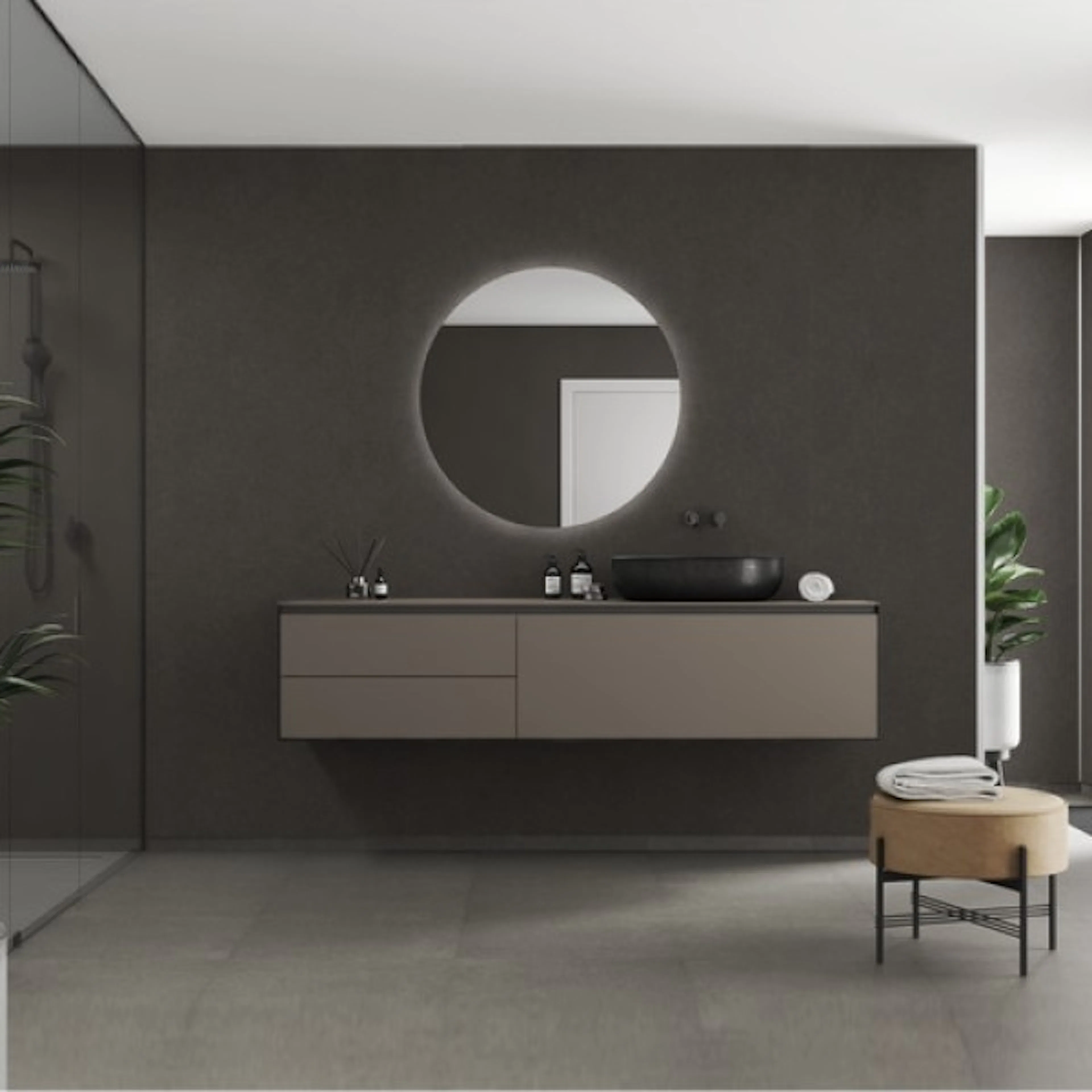 Baderomspanel Fibo 4003-M00 Grey Terrazzo