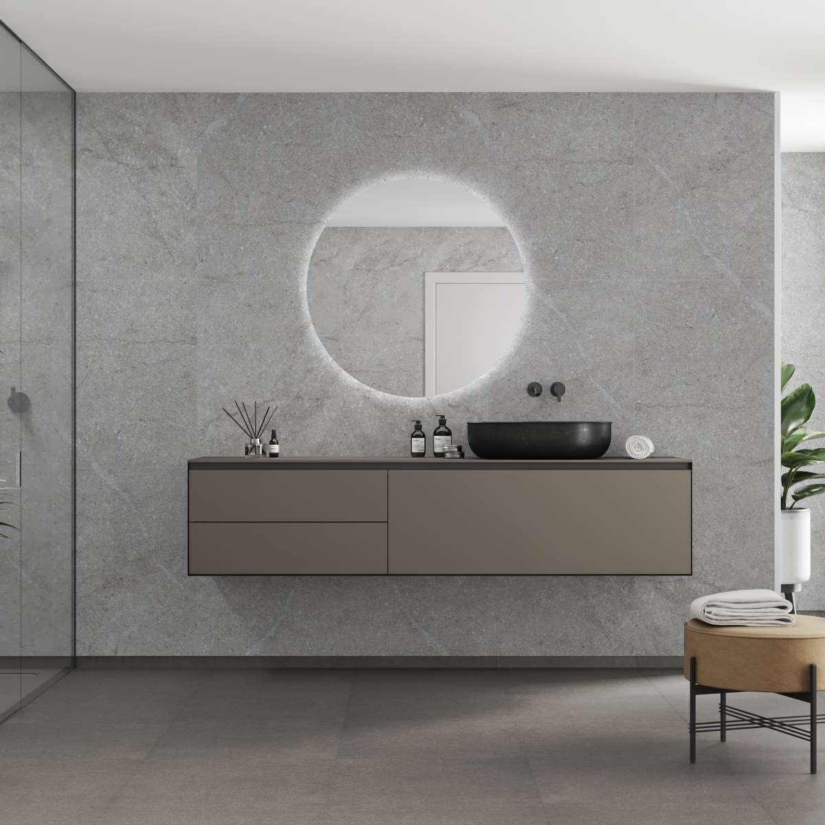 Baderomspanel Fibo 8304-M6080 Polished Stone