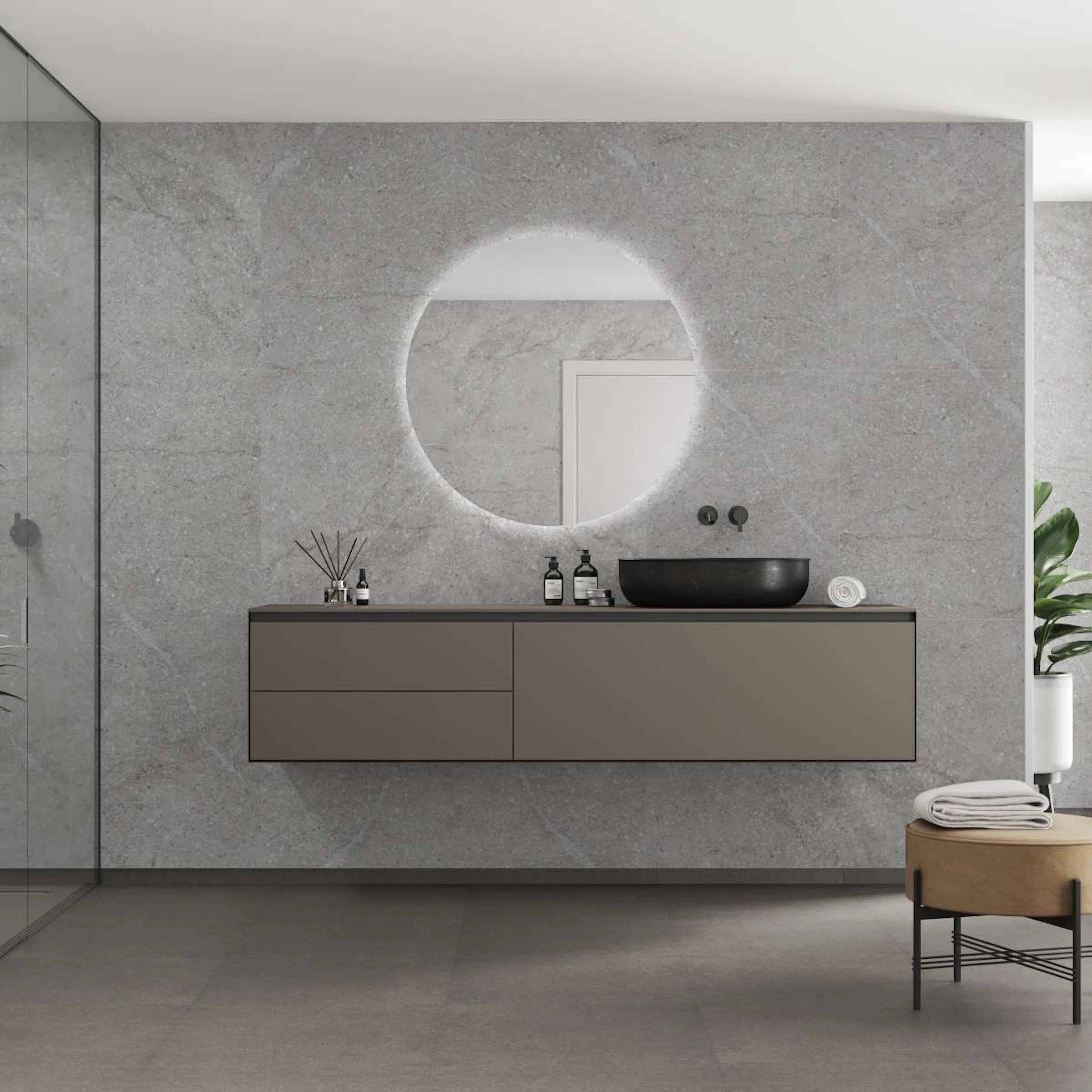 Baderomspanel Fibo 8304-M6080 Polished Stone