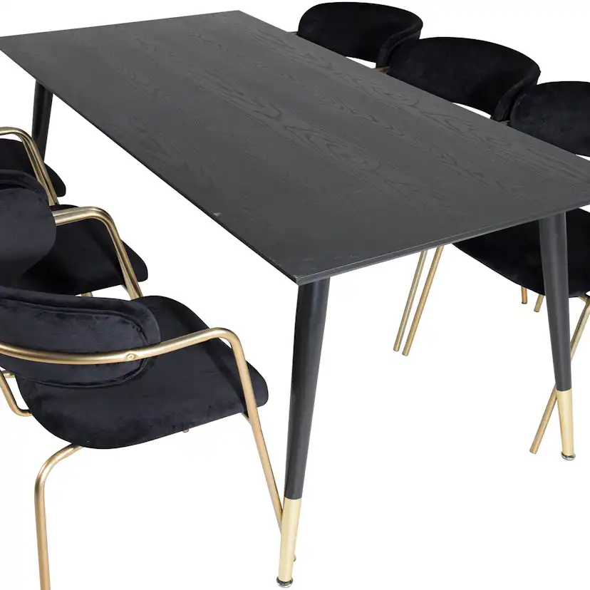 Spisegruppe Venture Home Dipp med 6 Arrow Stoler