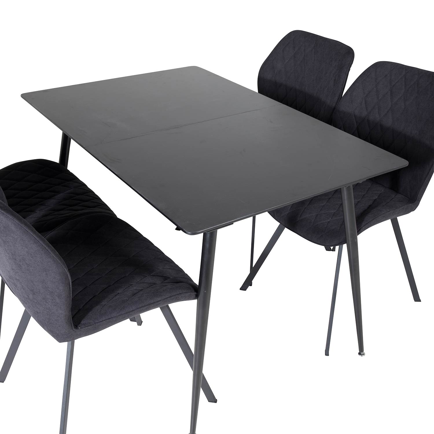 Spisegruppe Venture Home Silvia med Innleggsplate og 4 Geneva Stoler