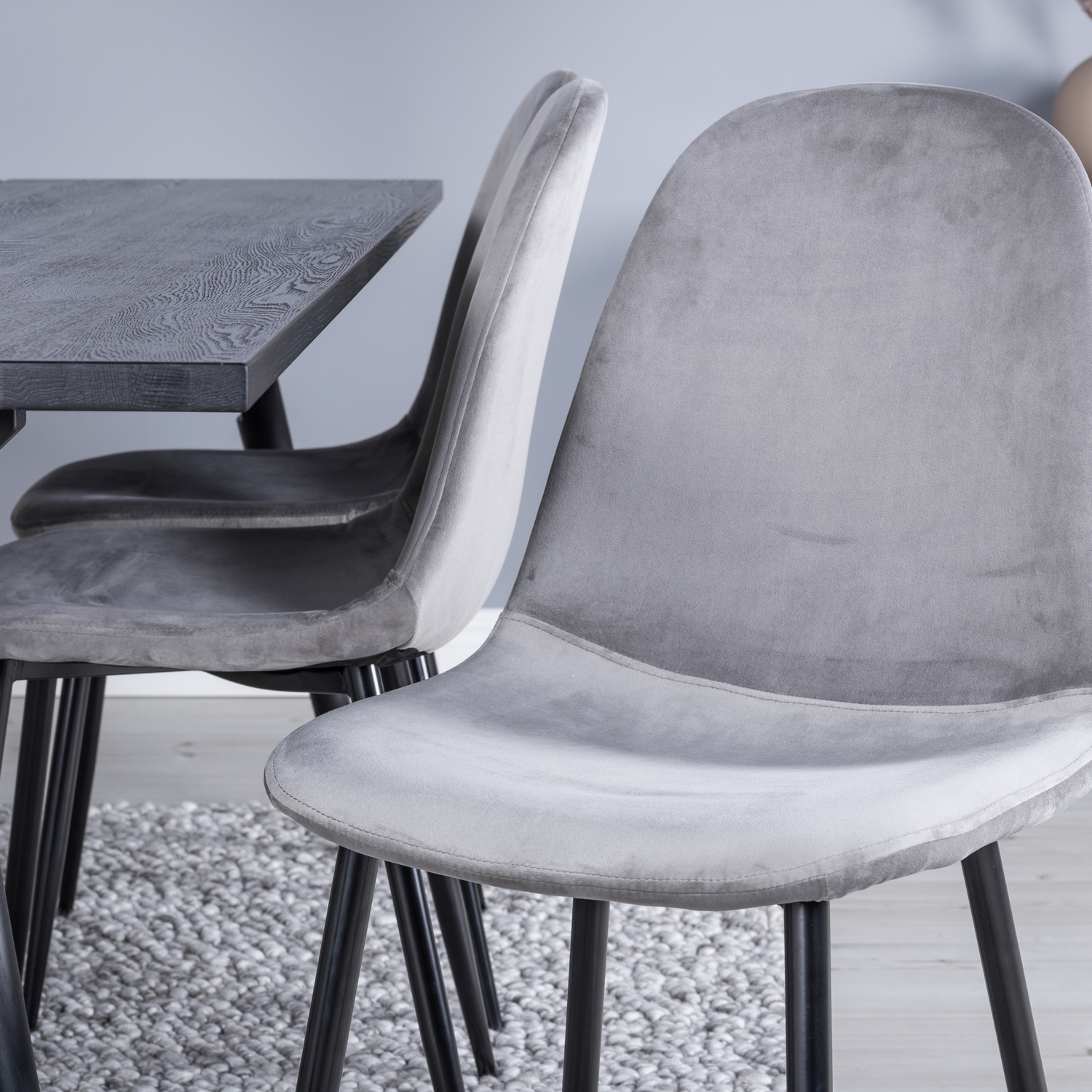 Spisegruppe Venture Home Salt med 6 Pobbie Stoler