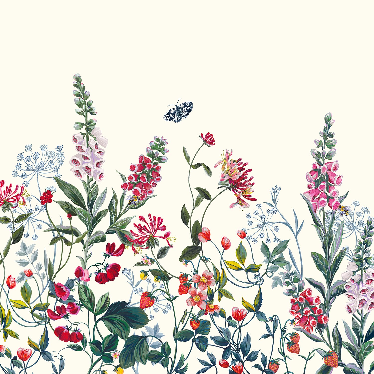 Fototapet Joules Permaculture Garden Cr&egrave;me Mural 300x280 cm