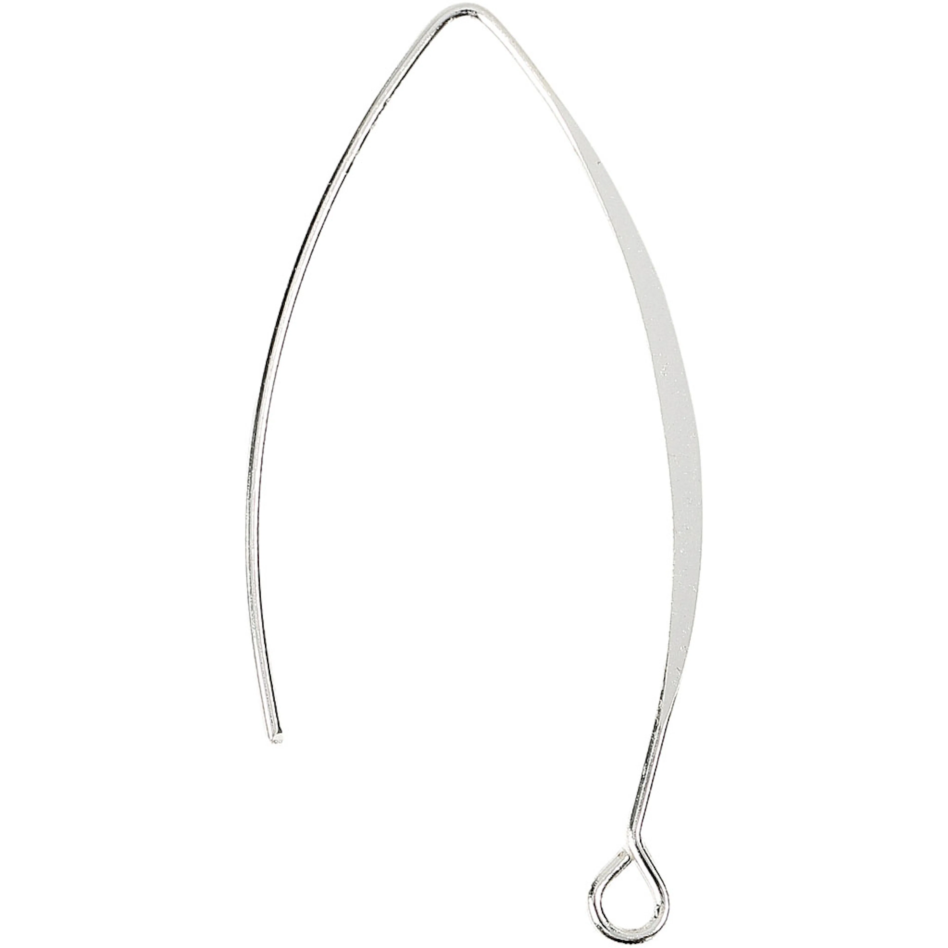 Ørebøyle Creativ Company Forsølvet H42 mm Hullstr 2 mm 1 Pk